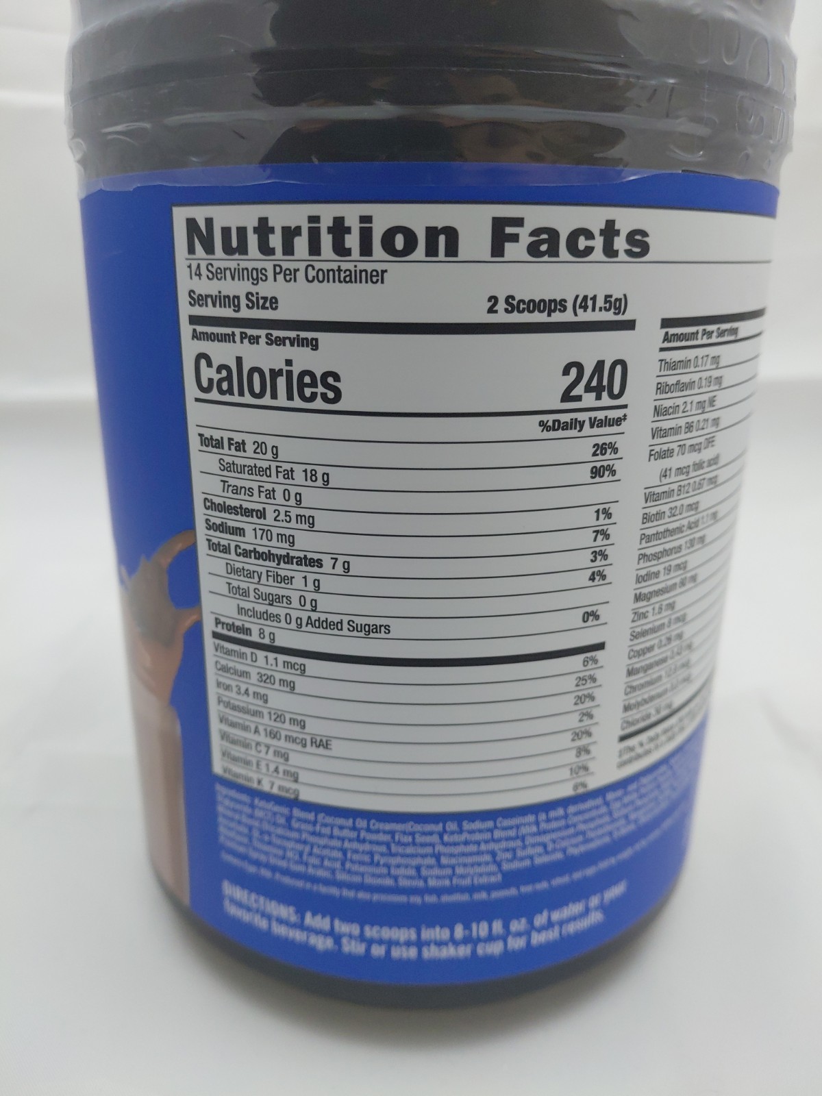 Keto Meal Shake Chocolate Cream 20.49 Oz By Keto Science