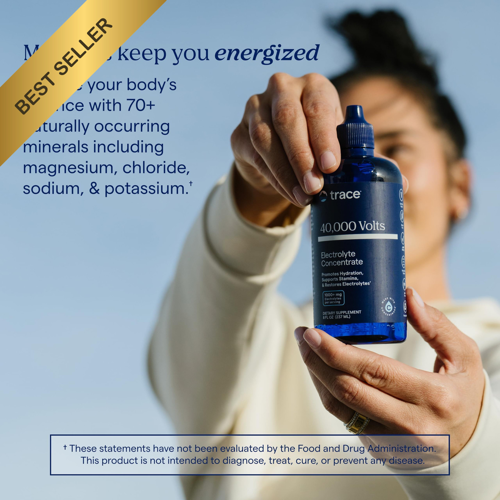 Trace Minerals 40000 Volts Electrolyte Concentrate 48 Servings Ionic Magnesium