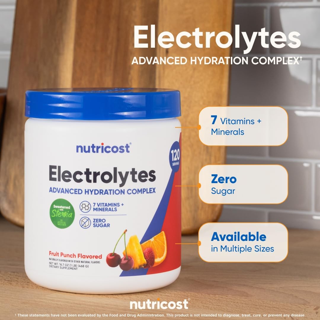 Nutricost Electrolyte Complex Powder (120 Servings, 1.04 Pound (Pack of 1)
