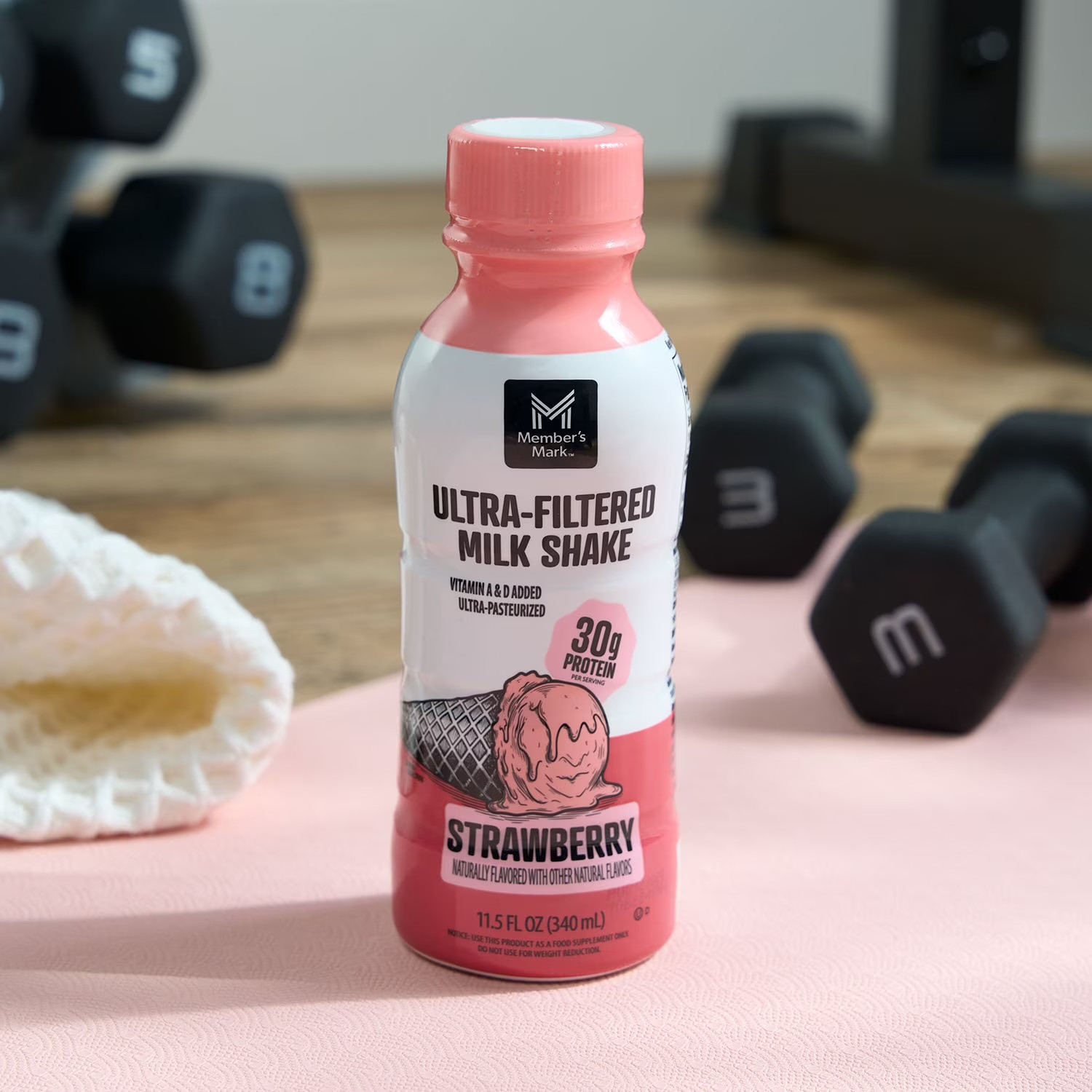 Member’s Mark 30g Ultra-Filtered Milk Shake, Strawberry, 11.5 fl. oz., 12 pk.