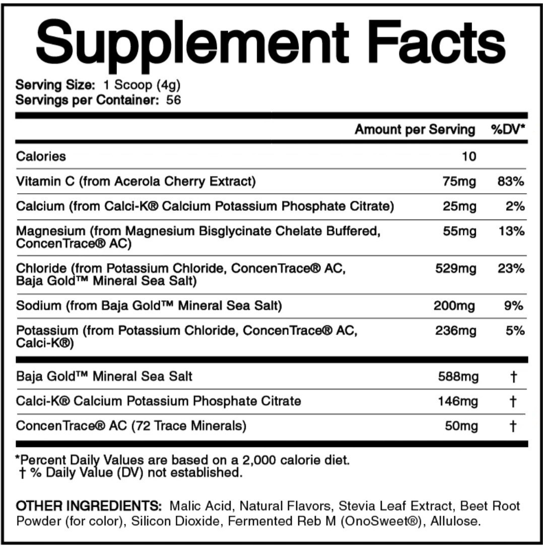 Elyxr Everyday Hydration Powder 56 Servings Strawberry Kiwi Electrolytes