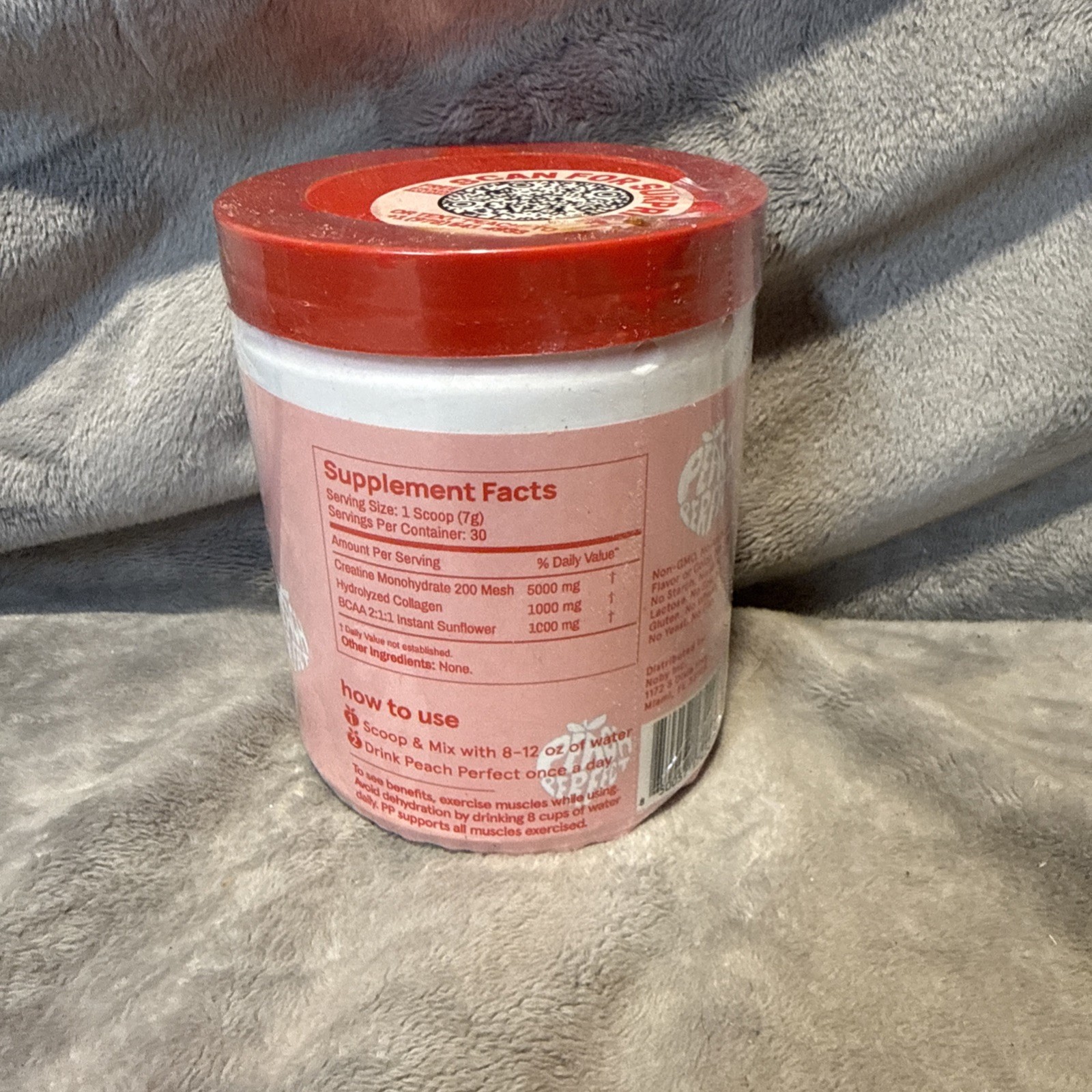 Peach Perfect Creatine Monohydrate Powder Unflavored 7.4Oz Exp 07/2027