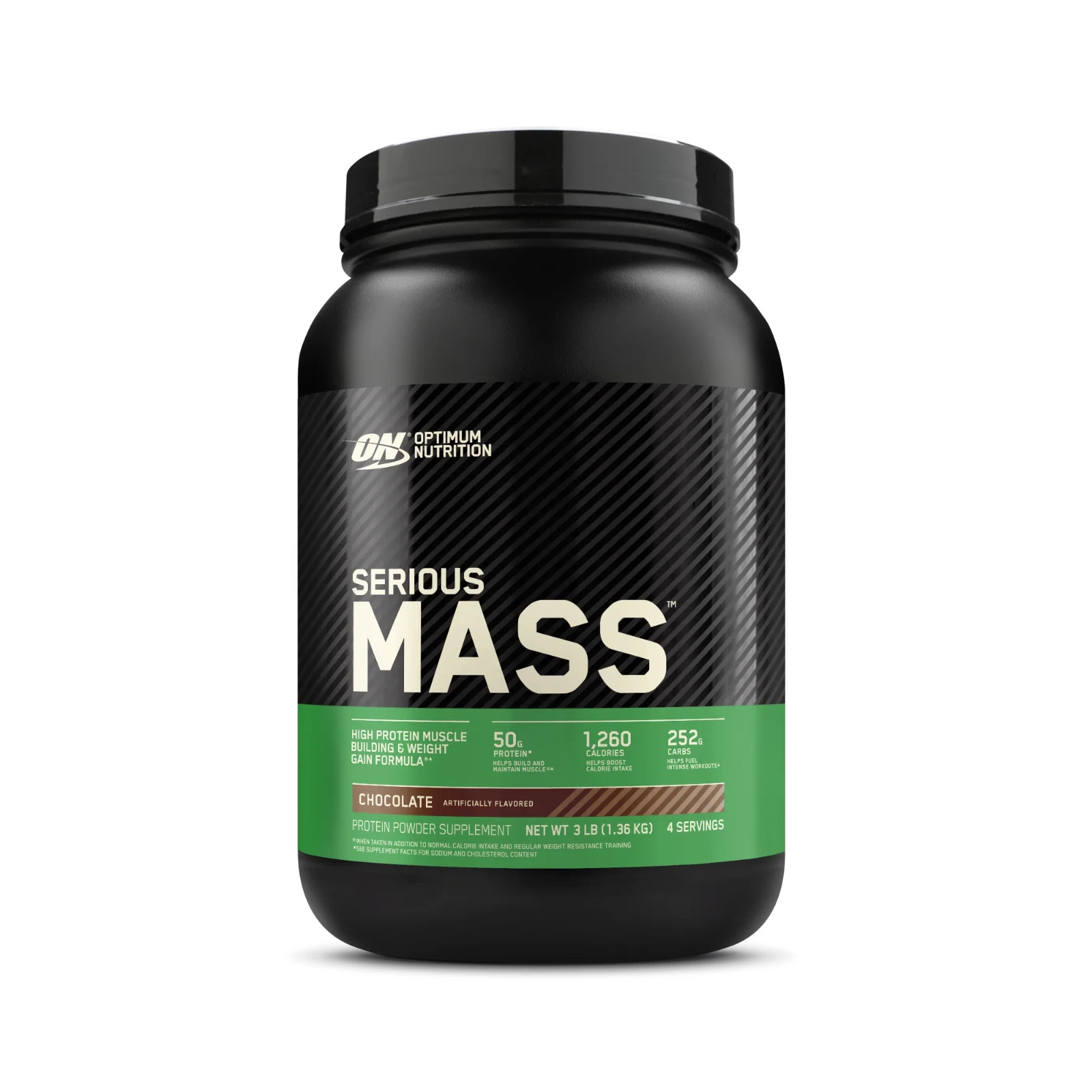 Optimum Nutrition Serious Mass, Chocolate, Weight Gainer Protein Powder, 3 lb
