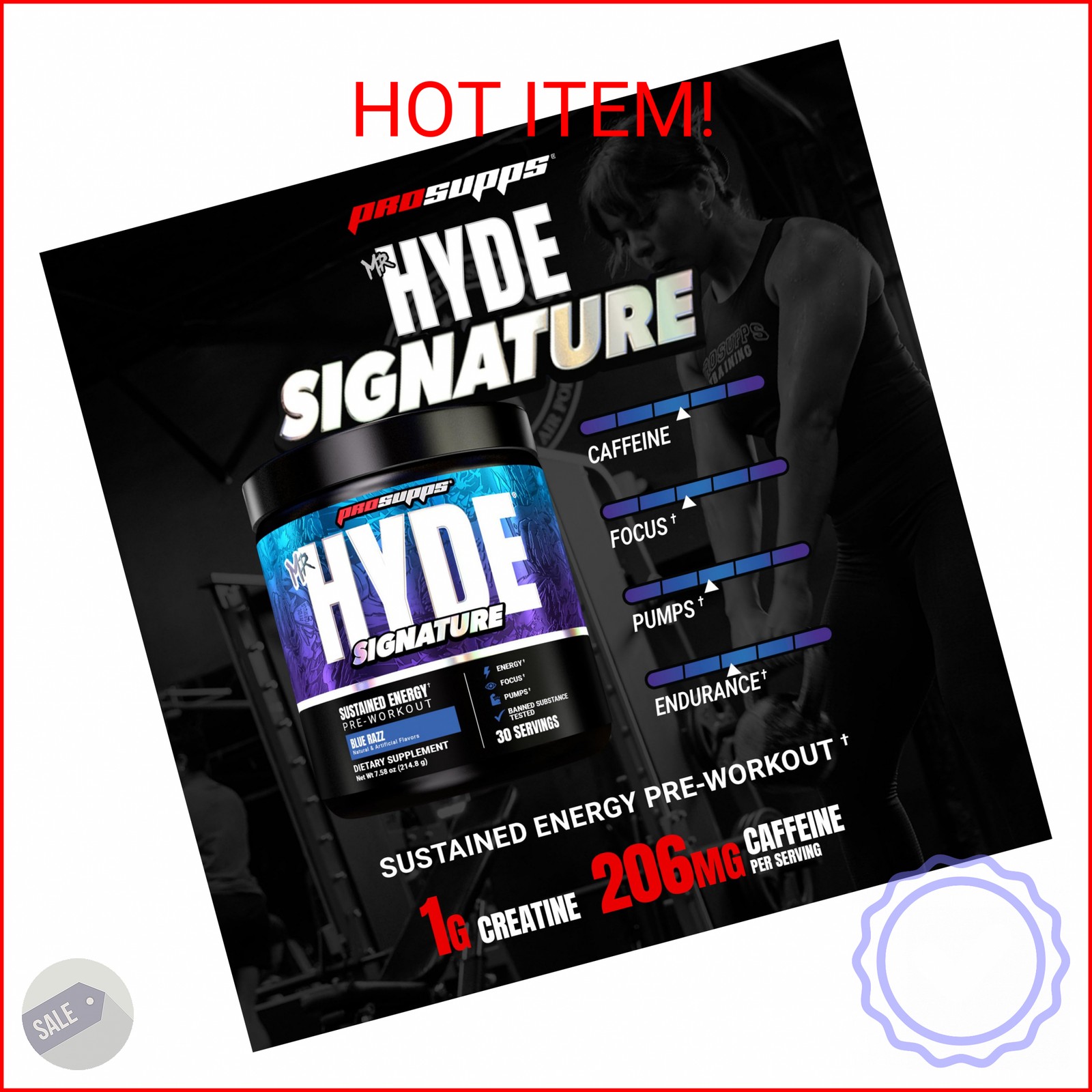 ProSupps Mr. Hyde Signature Pre Workout Powder with Creatine, Beta Alanine & Caf