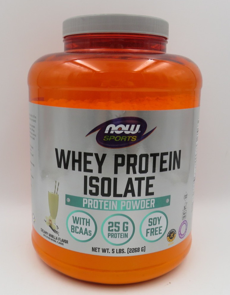 NOW Sports Whey 25g Protein Isolate 5lbs (Creamy Vanilla) EXP 01/29