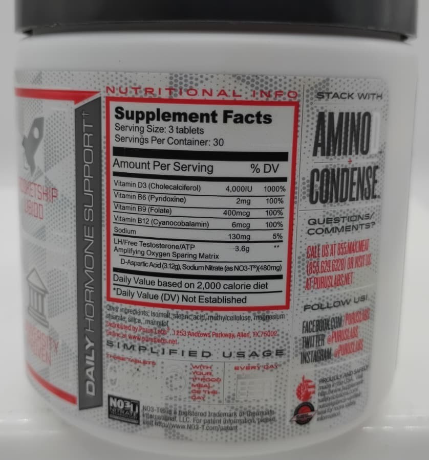 DPOL, STRONGEST TEST BOOSTER by Purus Labs D-POL – Build Lean Muscle – 90 Tabs