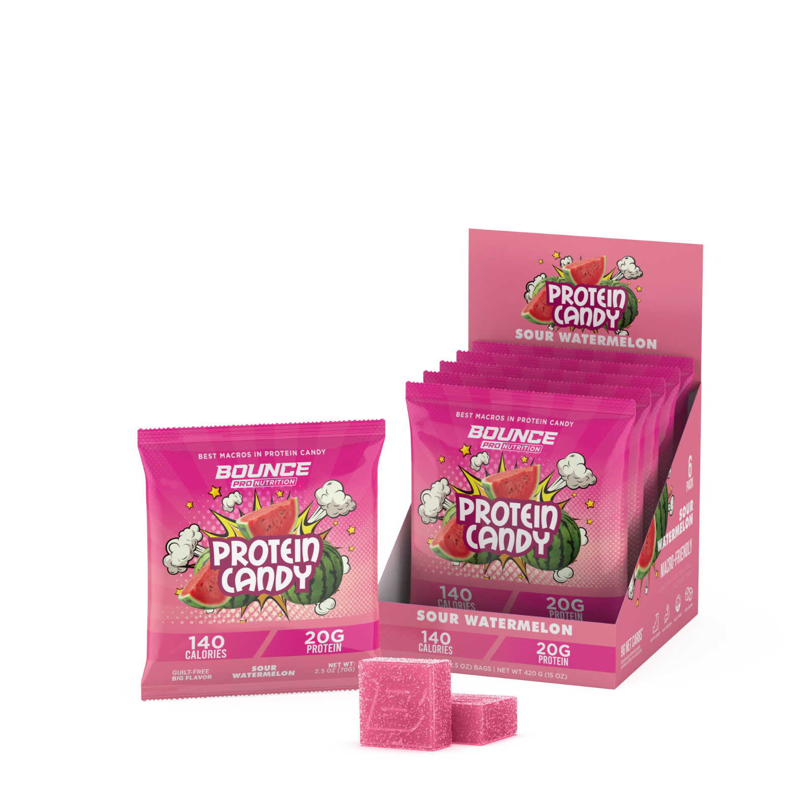 Protein Candy – 20G Per Bag – 140 Calories – Sour Watermelon