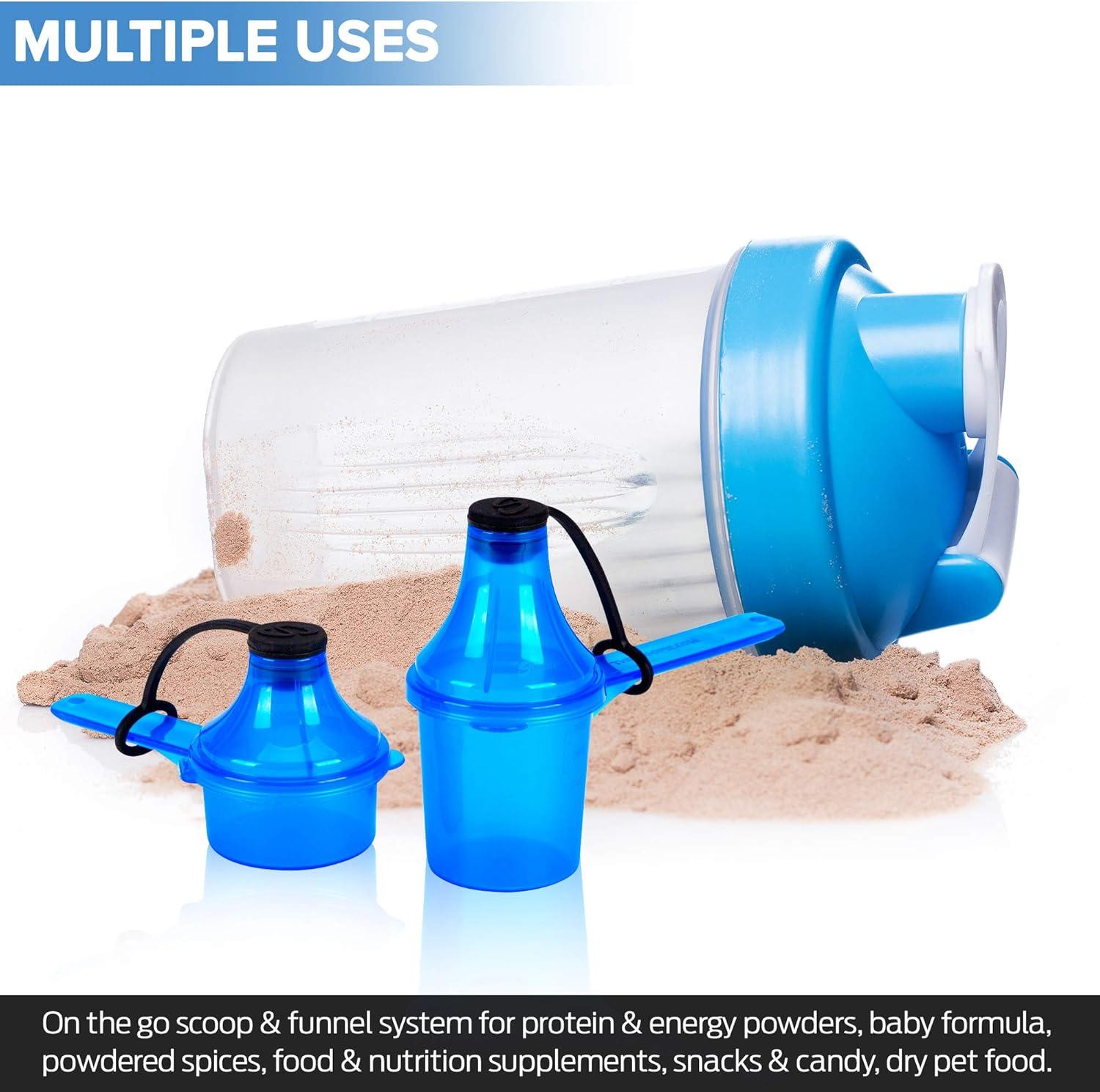 The Scoopie 4-in-1 Supplement Container, Scoop, and Funnel System – Portable and