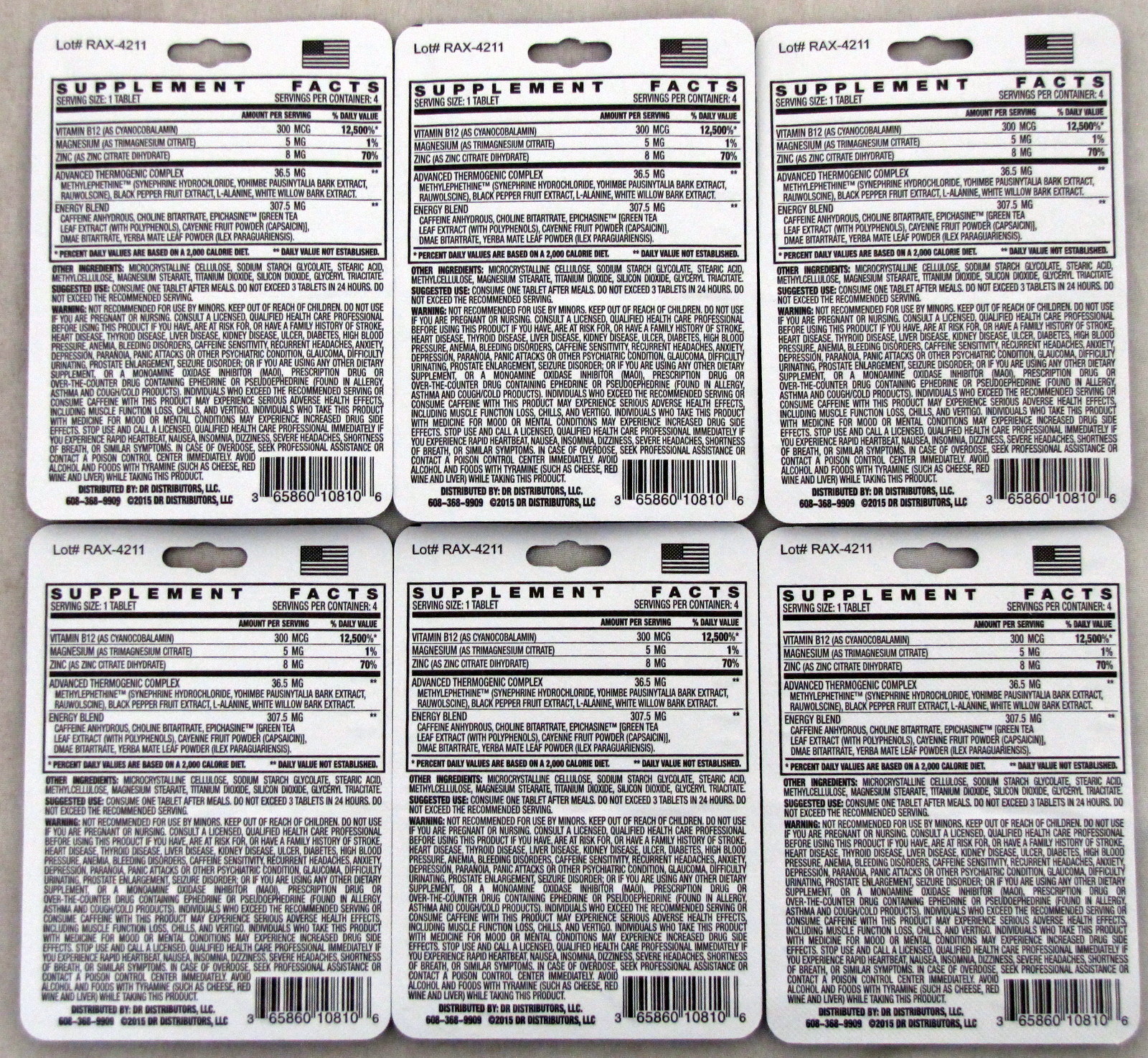 Rapid Action Extreme 2 Way Lasting Energy Boost Metabolism 6 packs 24 pills Max