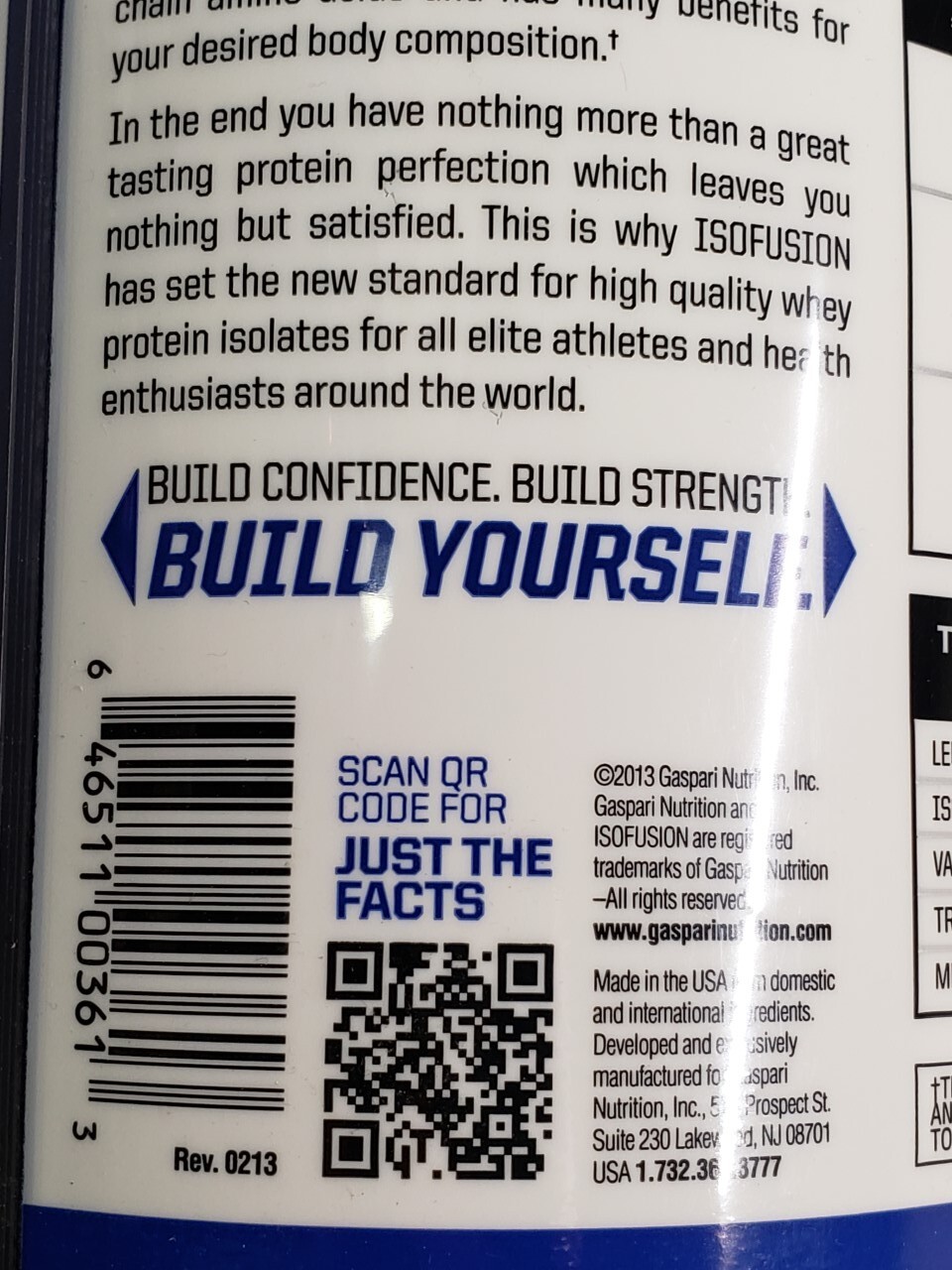 Gaspari Nutrition – ISOFUSION – 1.6 lbs – Milk Chocolate – 23 Servs – Ex 12/2024