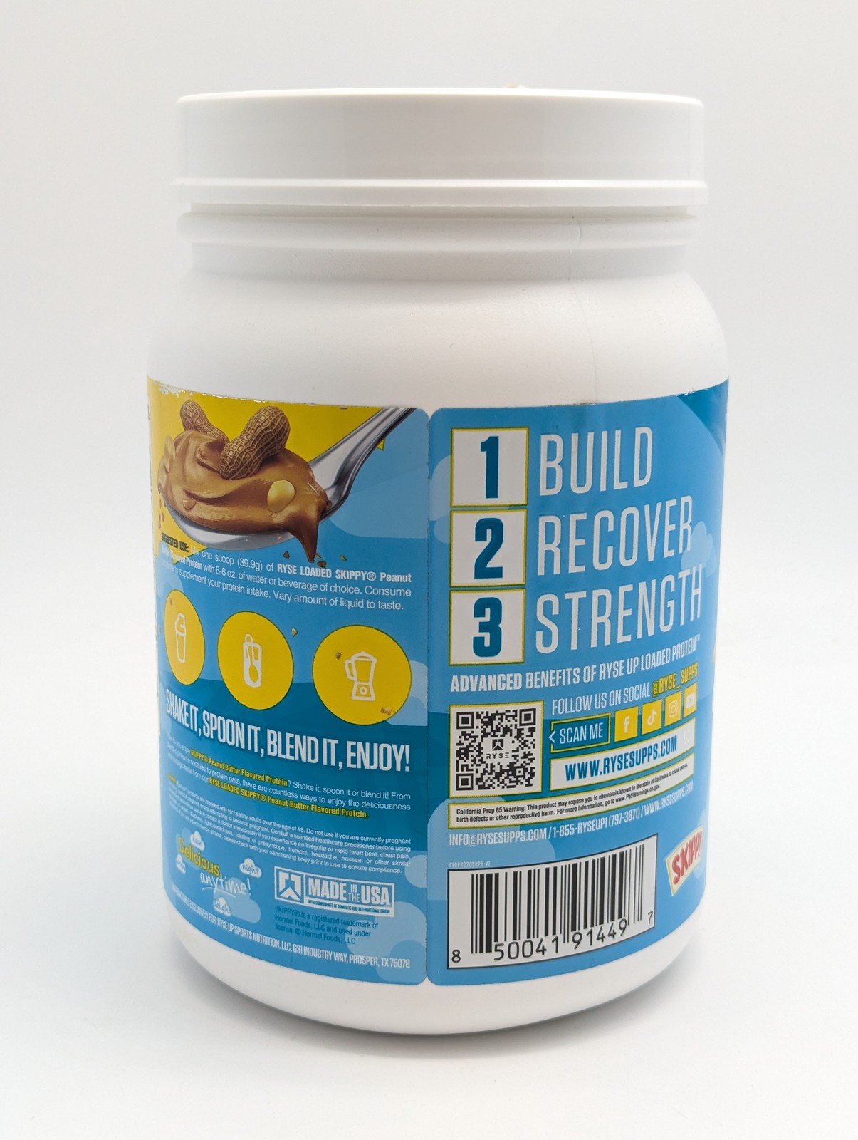 RYSE Supplements Loaded Whey Protein Drink -Skippy Peanut Butter Flavor