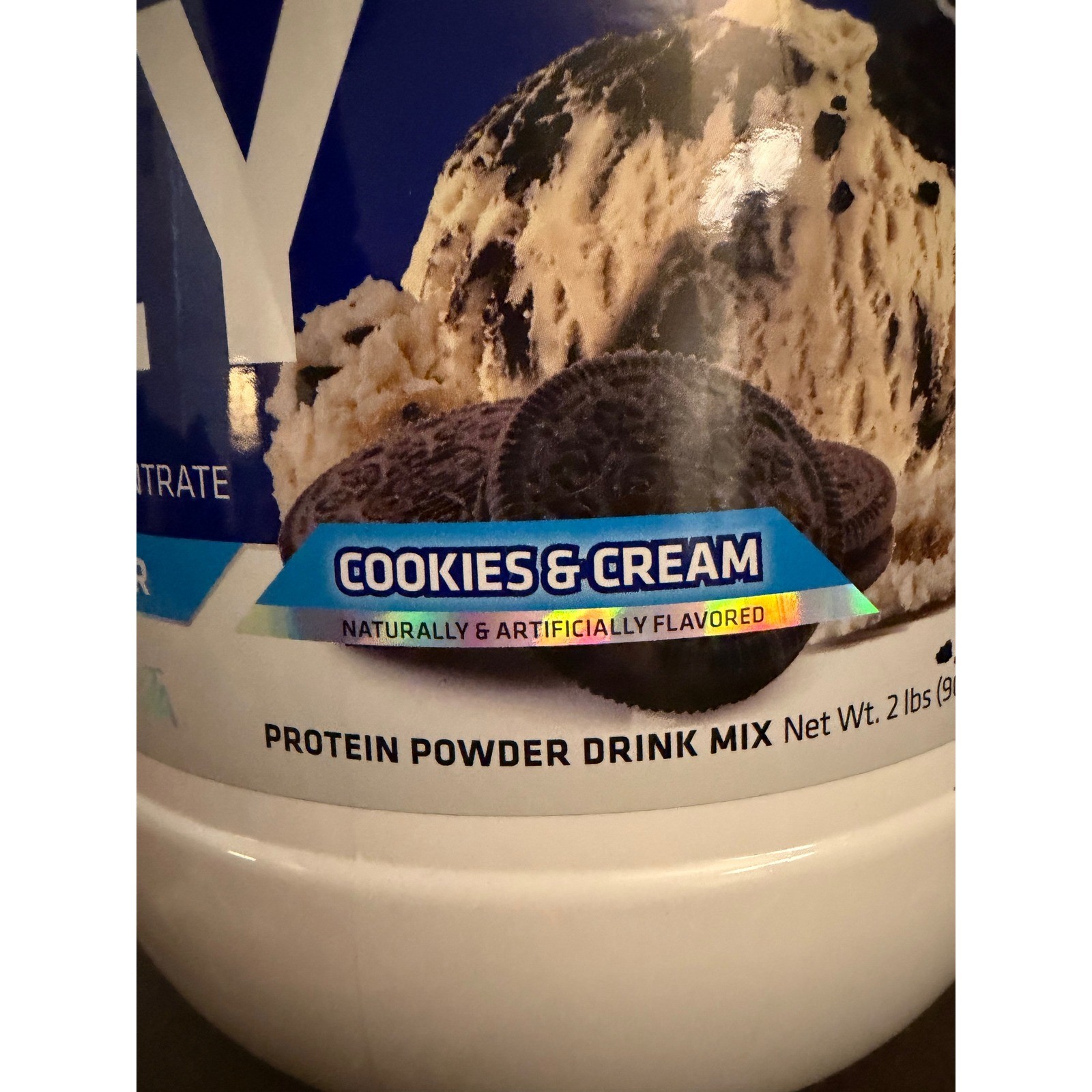 USN BlueLab 100% Whey Protein Powder Cookies and Cream 2lb 25g Protein 5.3g BCAA