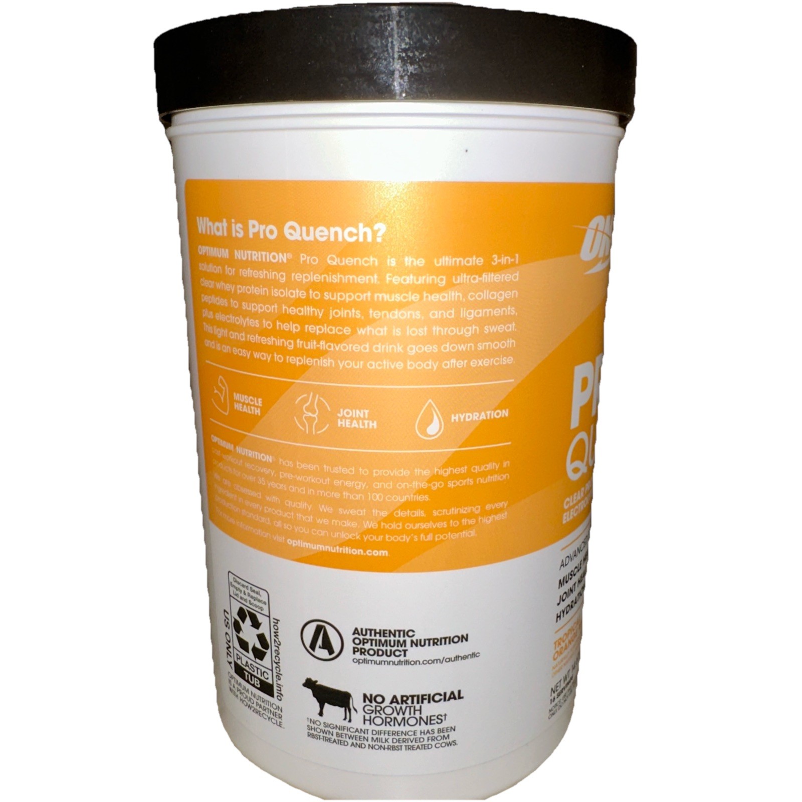 Optimum Nutrition Pro Quench,Tropical Orange Mango Protein Drink Mix,16 servings