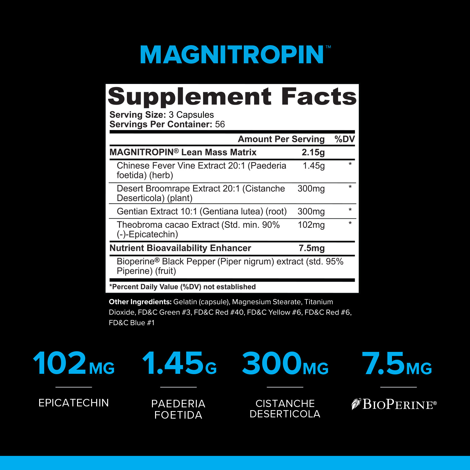 2x Magnitropin Muscle Mass Accelerator & Testosterone Booster + FREE SHIRT
