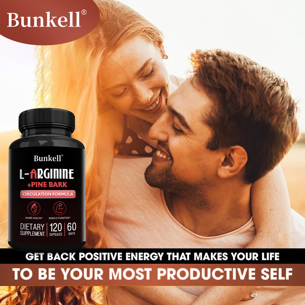 L-Arginine 1800mg Nitric Oxide, French Pine Bark, Supports Muscle Heart Health