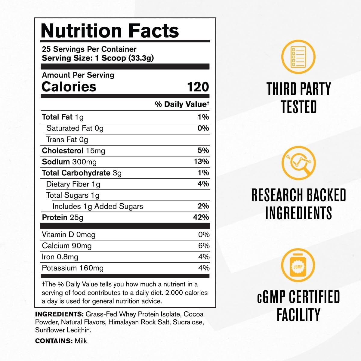 Jacked Factory Authentic ISO Whey Protein Isolate – Dark Chocolate 25 Servings