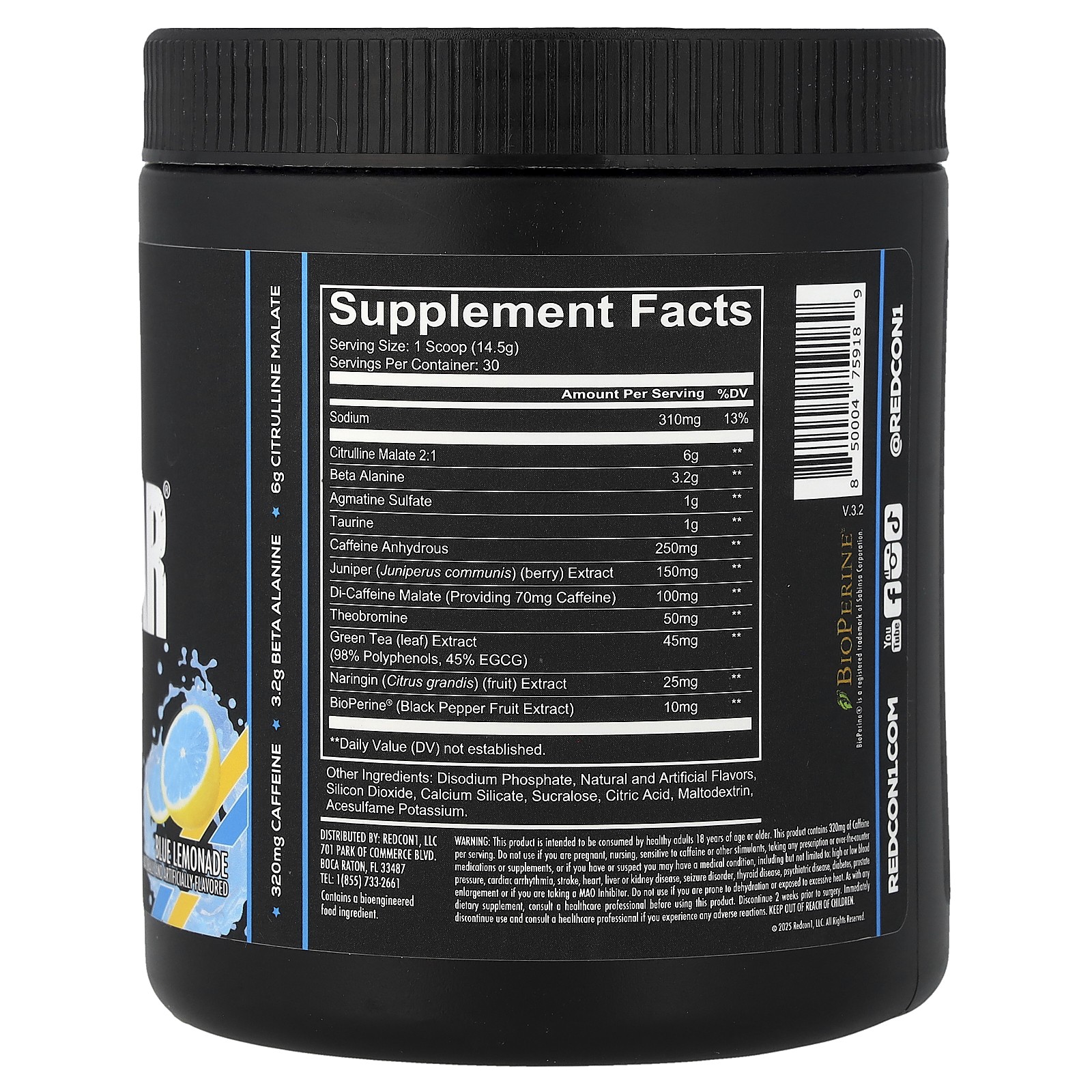Total War, Pre-Workout, Blue Lemonade, 15.56 oz (441 g)