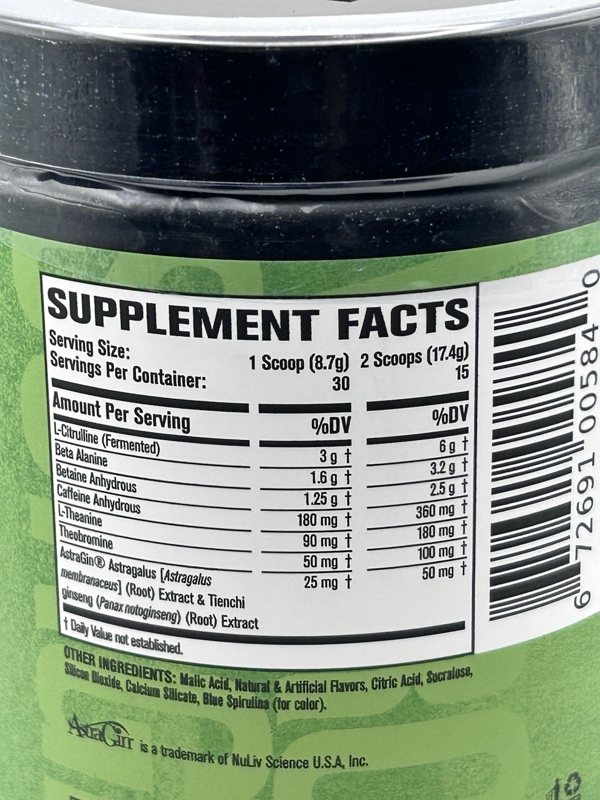 Nitro Surge Pre-Workout Blue Raspberry 30 Servings Jacked Factory