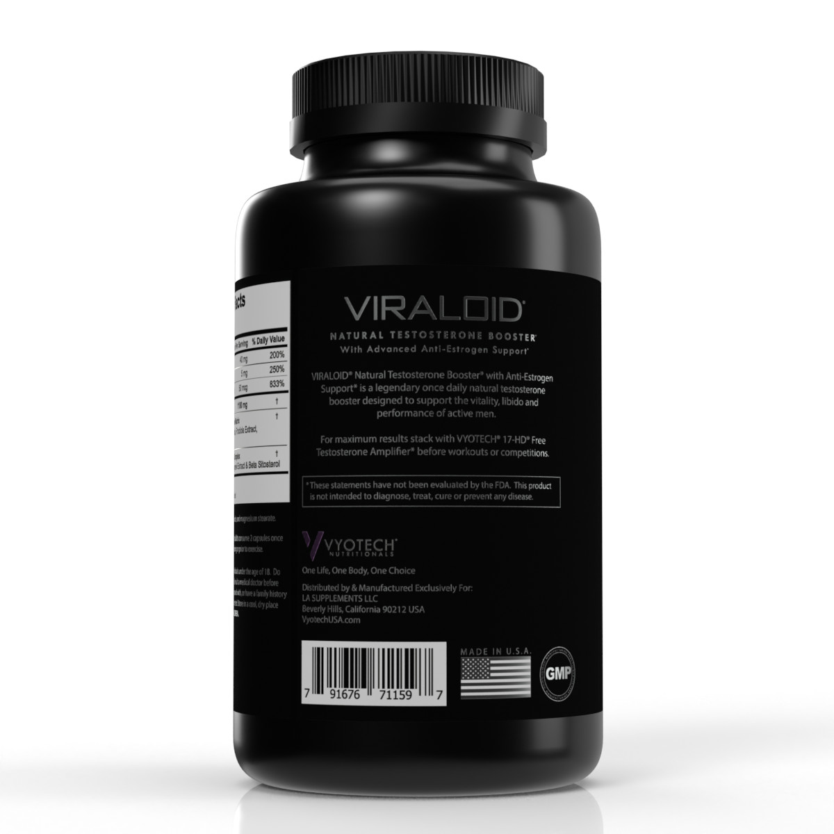 Natural Testosterone Booster Optimize Muscle Strength Viraloid by Vyotech 3 Bt