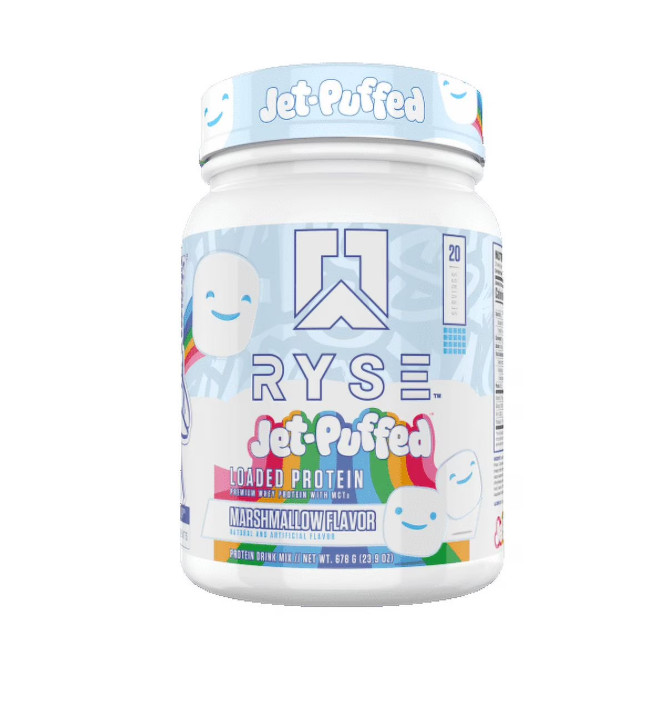 RYSE Loaded Protein Powder, Jet Puffed Marshmallow, 20 Servings, 25g Protein, Po