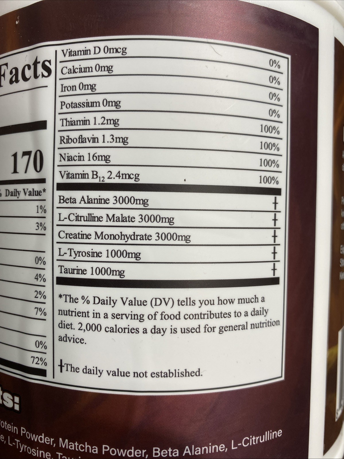 Chimera Protein Pre-Workout Creatine 1175g 41.4oz 36g Protein 170 Calories Per S