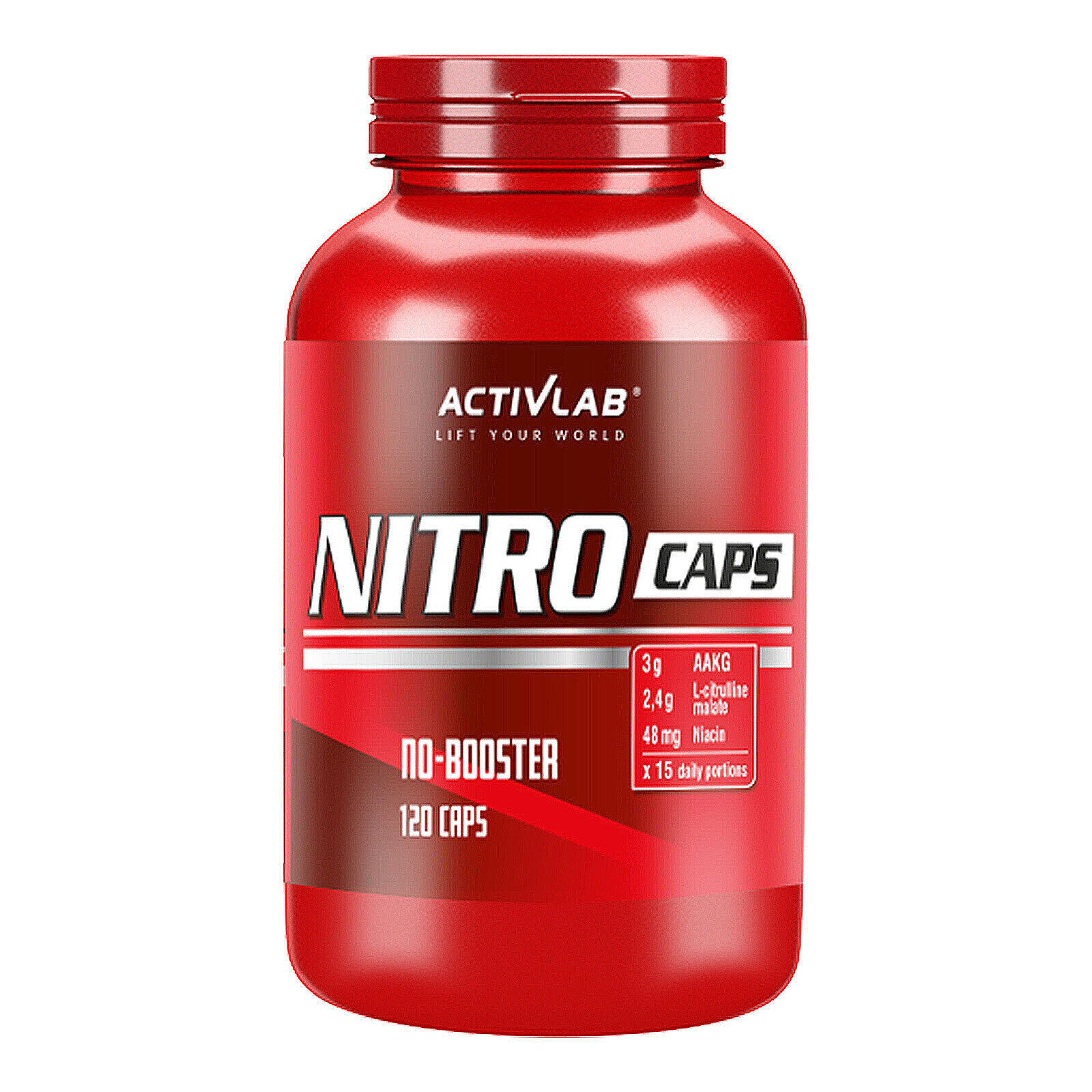 NITRO CAPS 120Caps Pre-Workout Booster Nitric Oxide L-Arginine Citrulline Malate