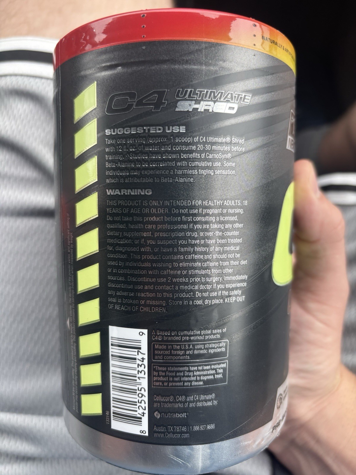 C4® Ultimate Shred, Pre-Workout, Cherry Limeade, 14.2 oz (402 g) EXP: 07 / 2026
