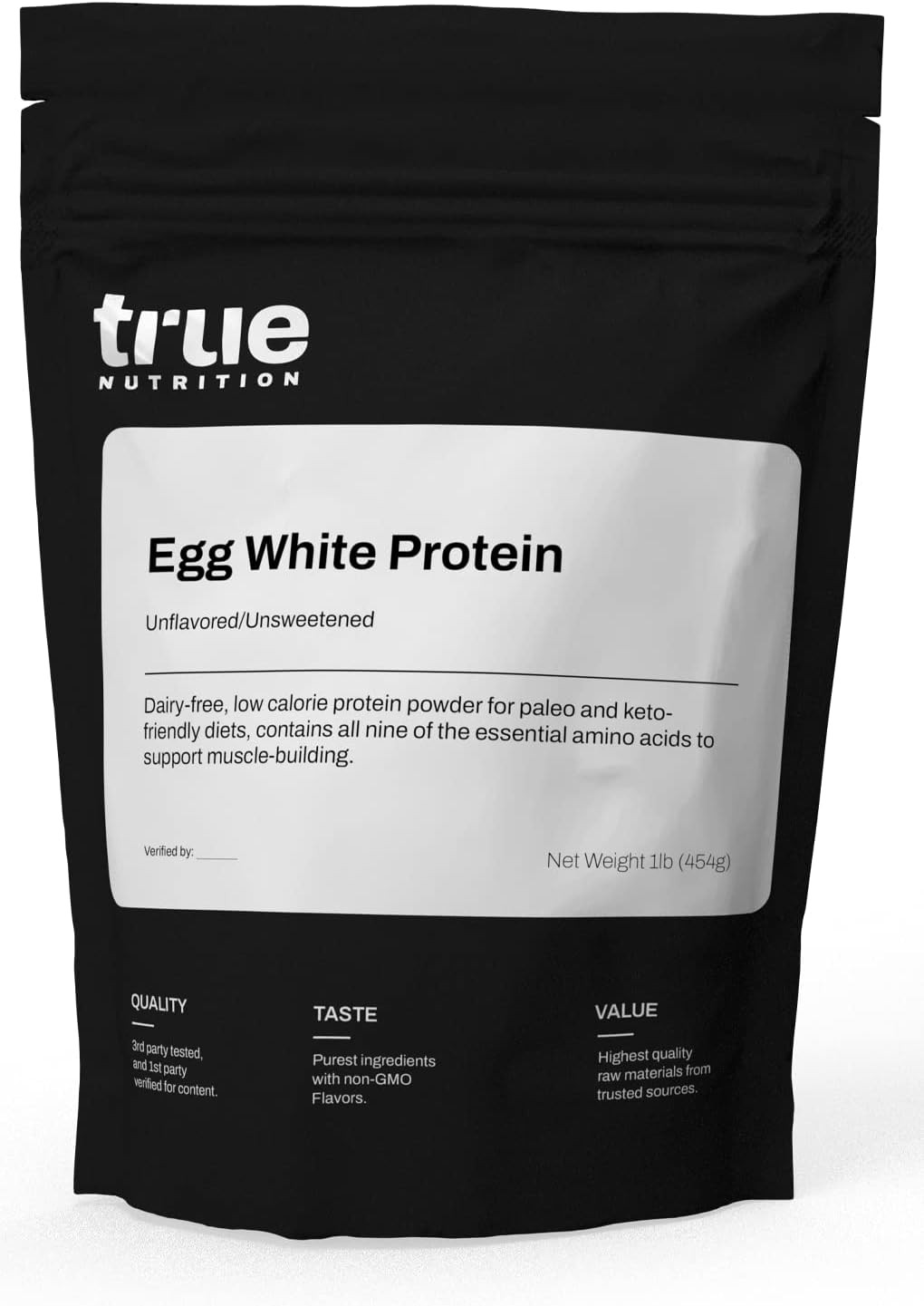 Egg White Protein Powder, Unflavored, 1 Lb | 24G Dairy Free Lactose Free Egg Pro