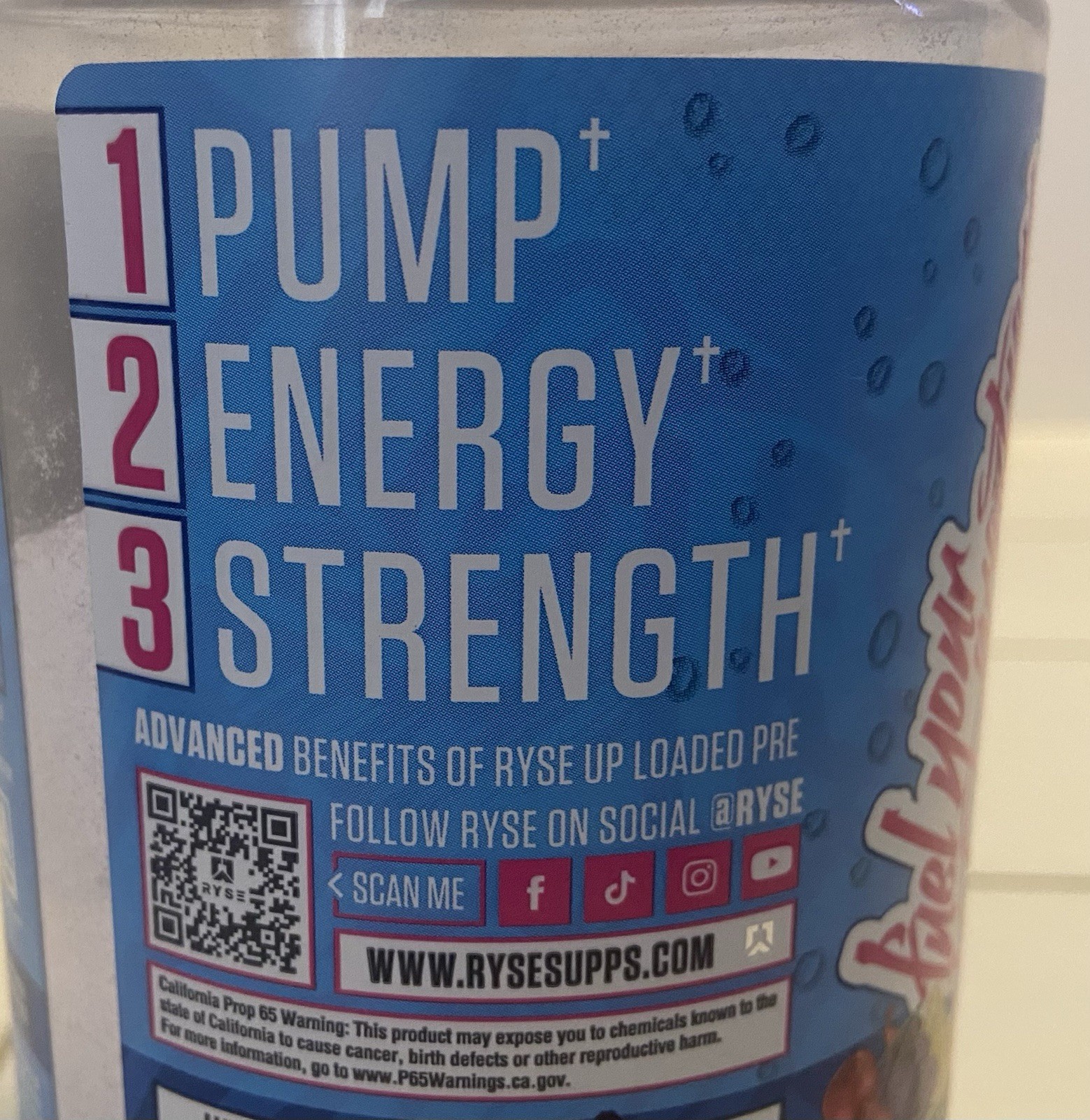 RYSE Pre Workout Kool Aid Tropical Punch 25 Servings with Scoop