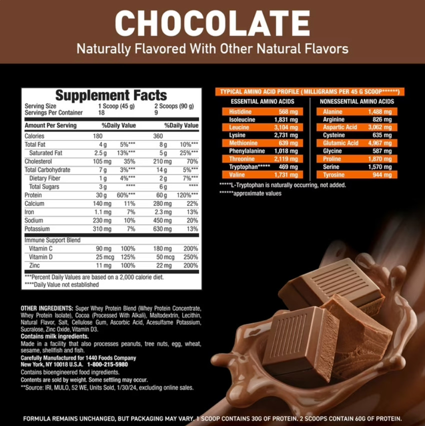 ( 2 Pack ) Body Fortress Super Advanced 100% Premium Whey, Chocolate, 1.78lb