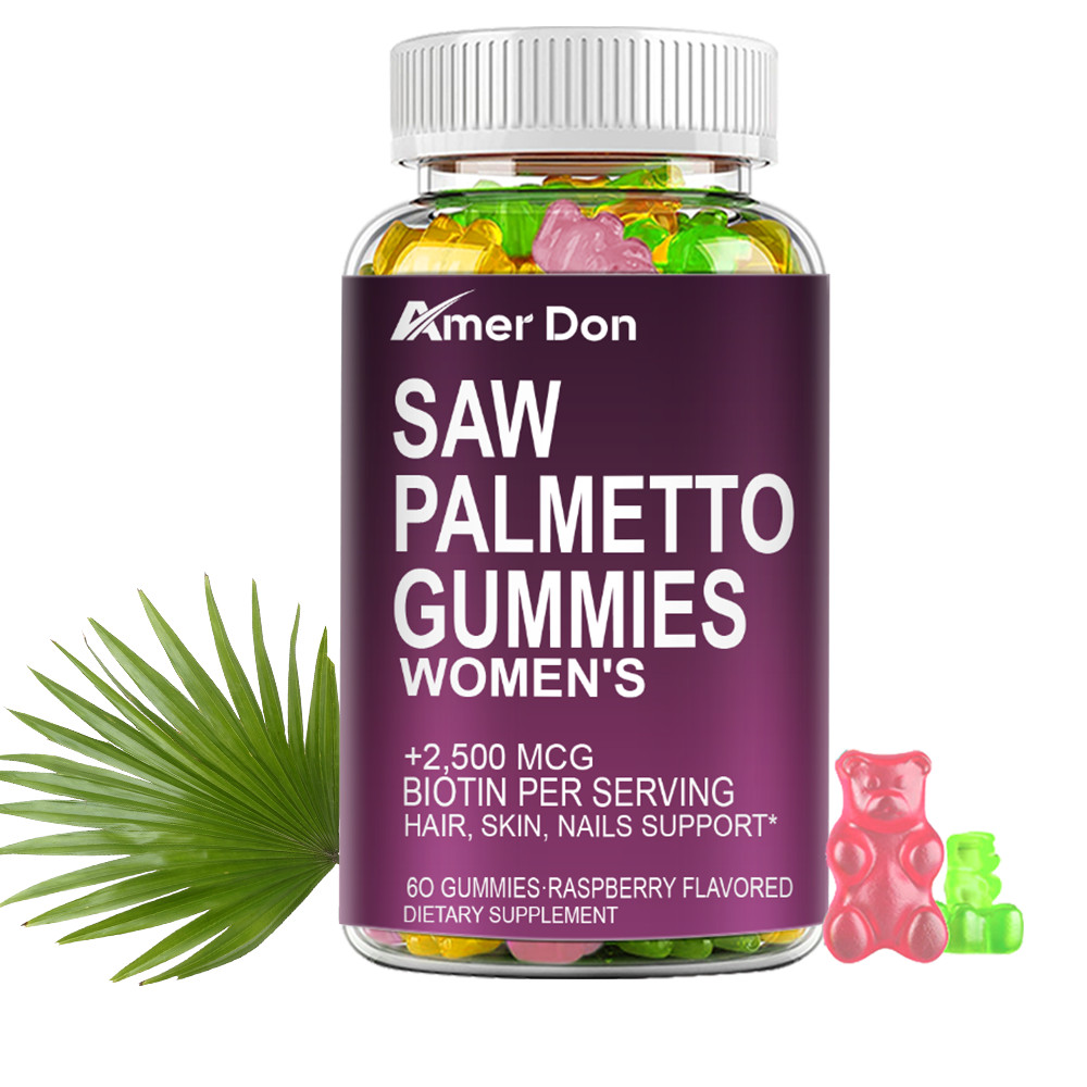 Saw Palmetto Gummies DHT Blocker & Biotin for Women’s Nails & Skin Hair Health