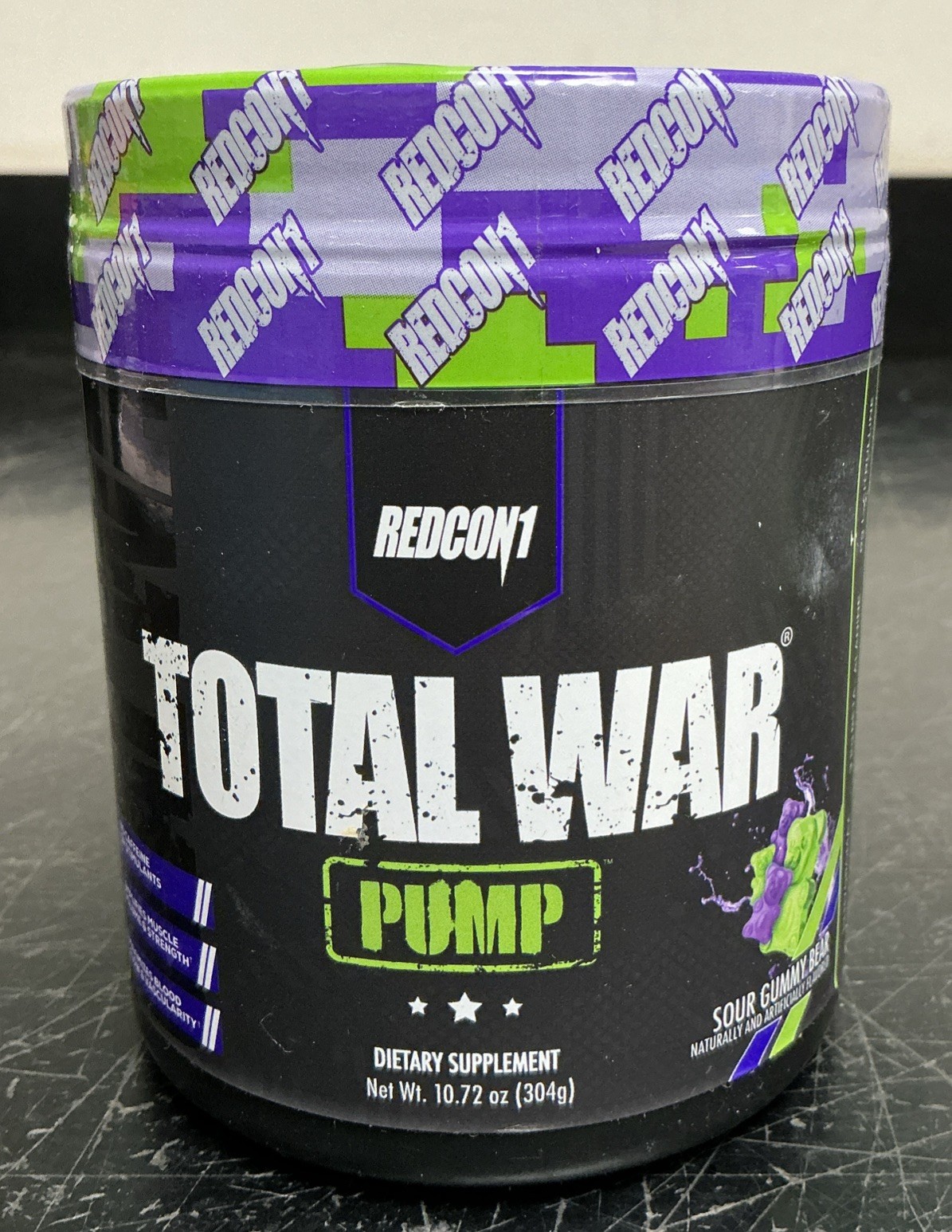 REDCON1 Total War Pump Dietary Supplement | Sour Gummy Bear | 20-40 Servings
