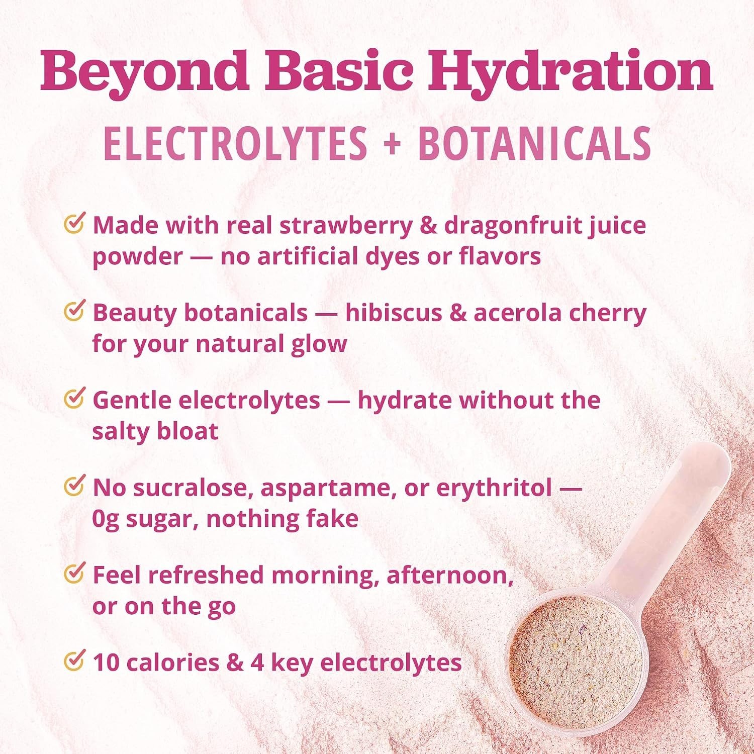 Hydration Lemonade Electrolyte Powder Drink Mix – Strawberry Dragonfruit
