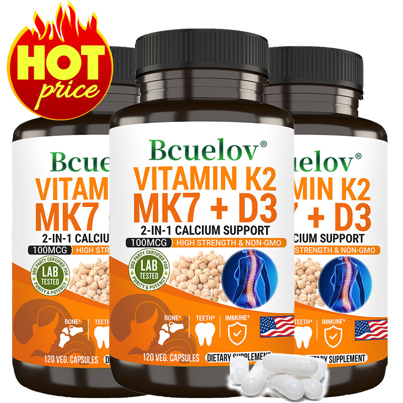 VITAMIN K2 MK7 + D3 2-IN-1 CALCIUM SUPPORT-Bone&Joint Health-teeth health
