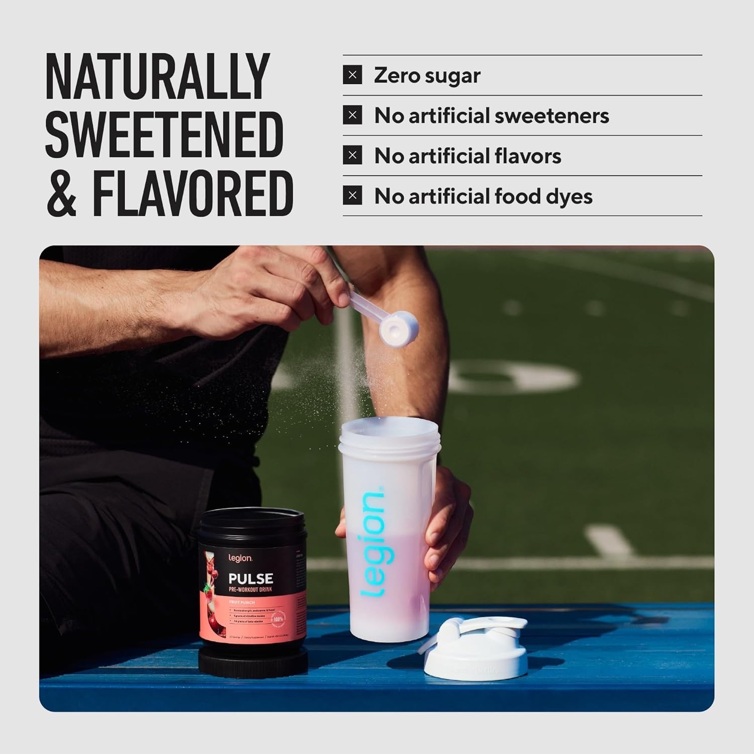 Legion Pre-Workout Drink – Fruit Punch 490 g/1.08 lbs Each (Pack of 3)