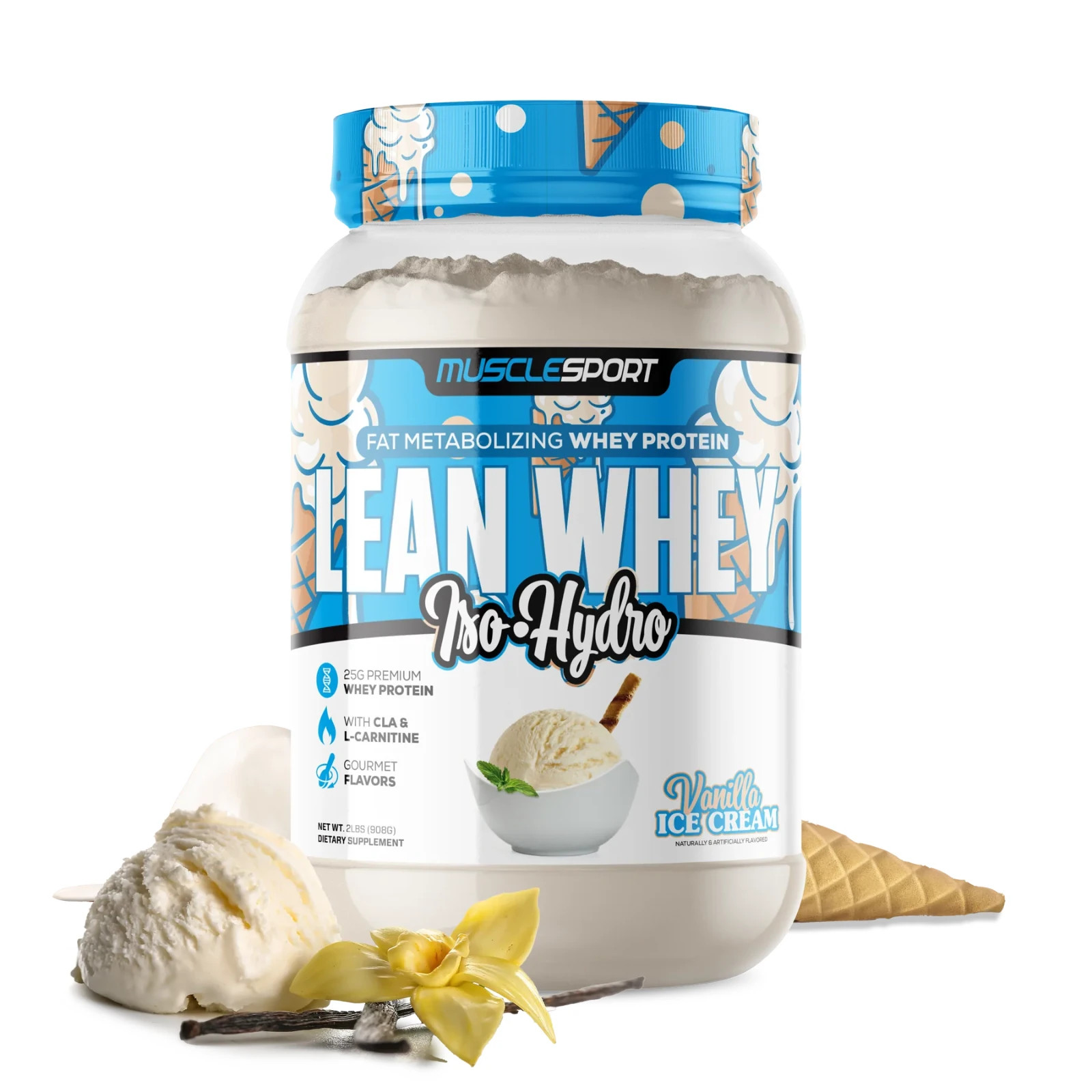 Musclesport Lean Whey Revolution Protein Powder – Whey Protein Isolate – (2lbs)