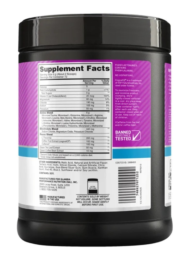 (2x) 1.42 Lb 72 Servings Optimum Nutrition Amino Energy Grape 22.85oz 12/22/2027