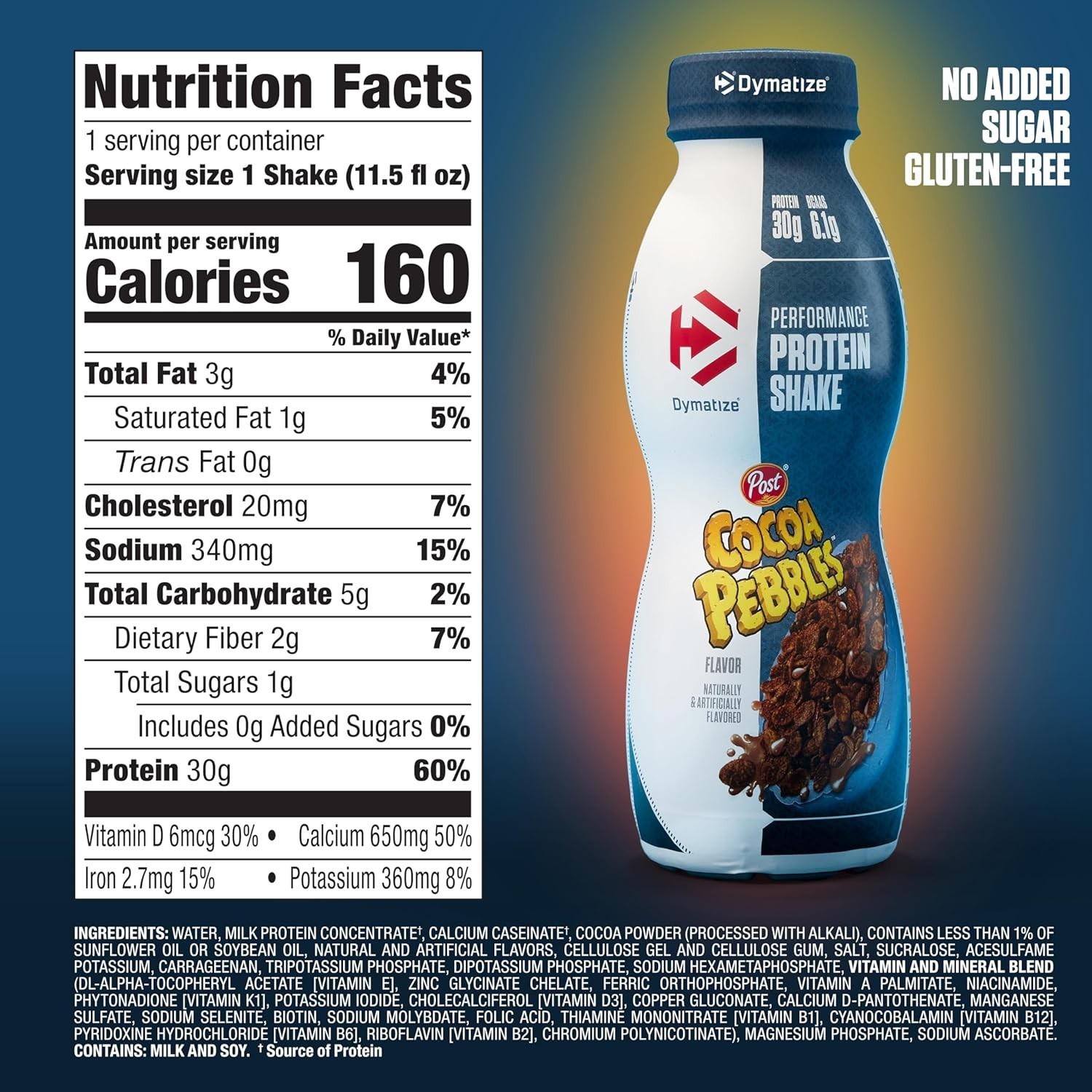 Dymatize Performance Protein Shake, Cocoa Pebbles, 30g Protein