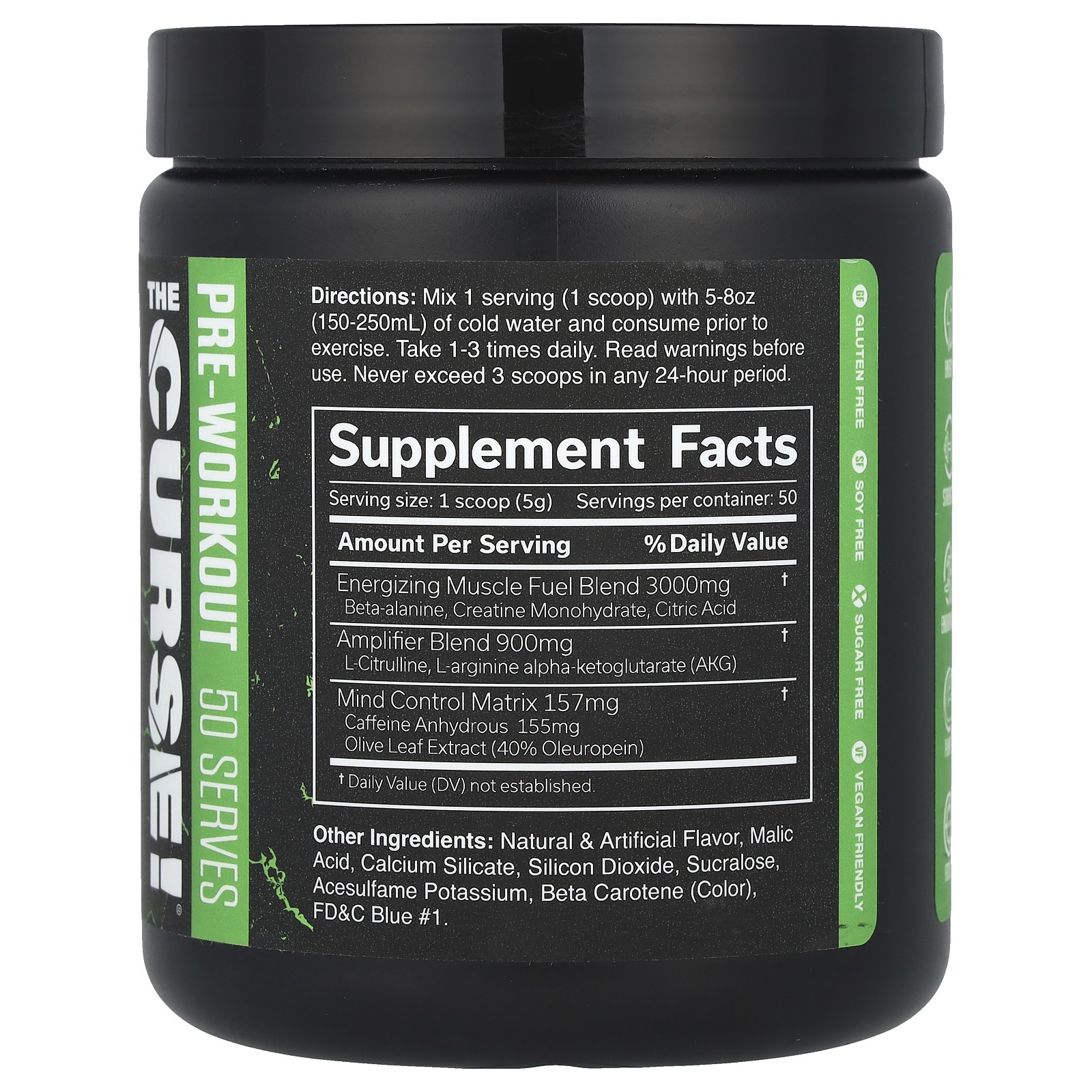The Curse!® Pre-Workout, Green Apple, 8.8 oz (250 g)