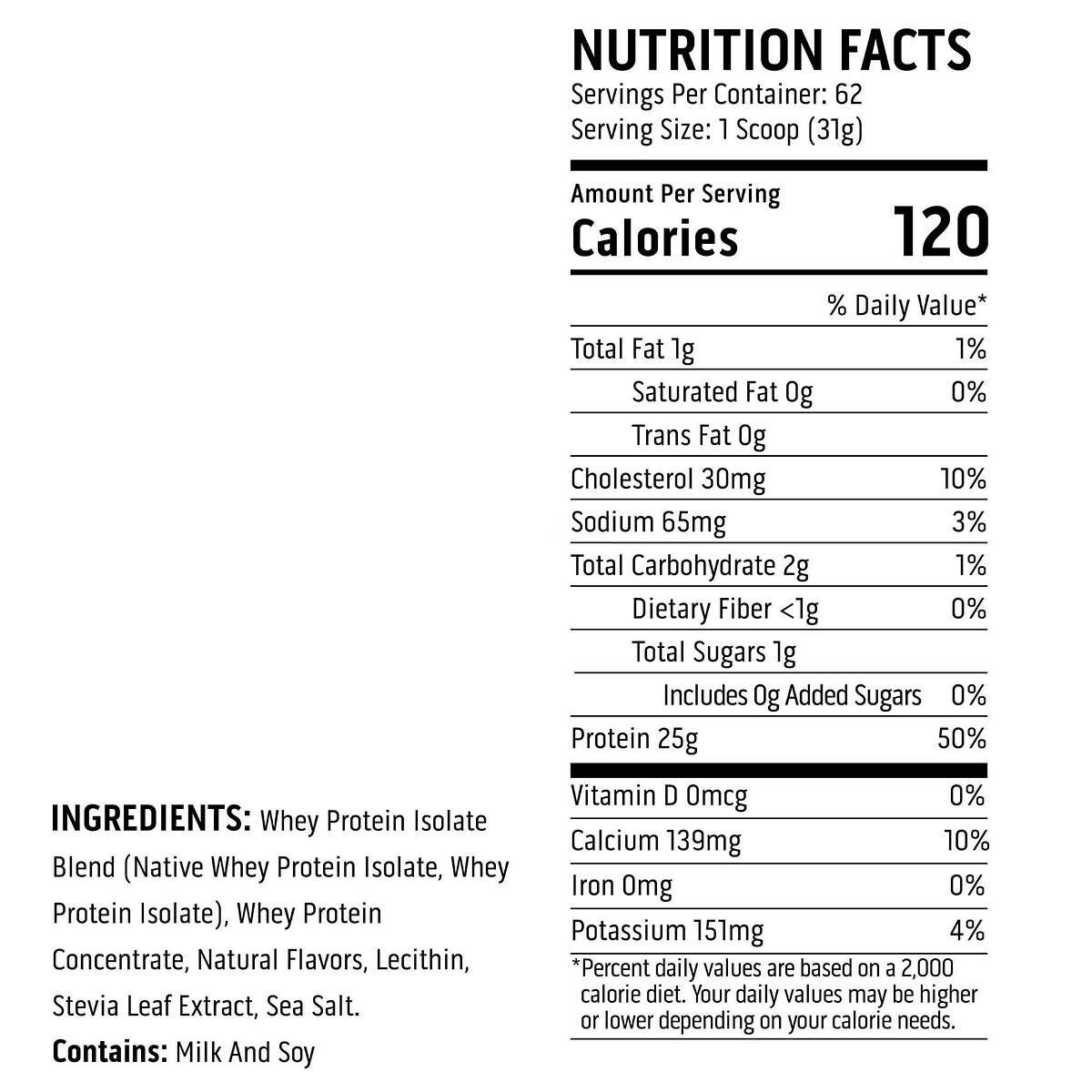 Ascent 100% Whey Native Whey Protein, Various Flavors 4.25 Lbs