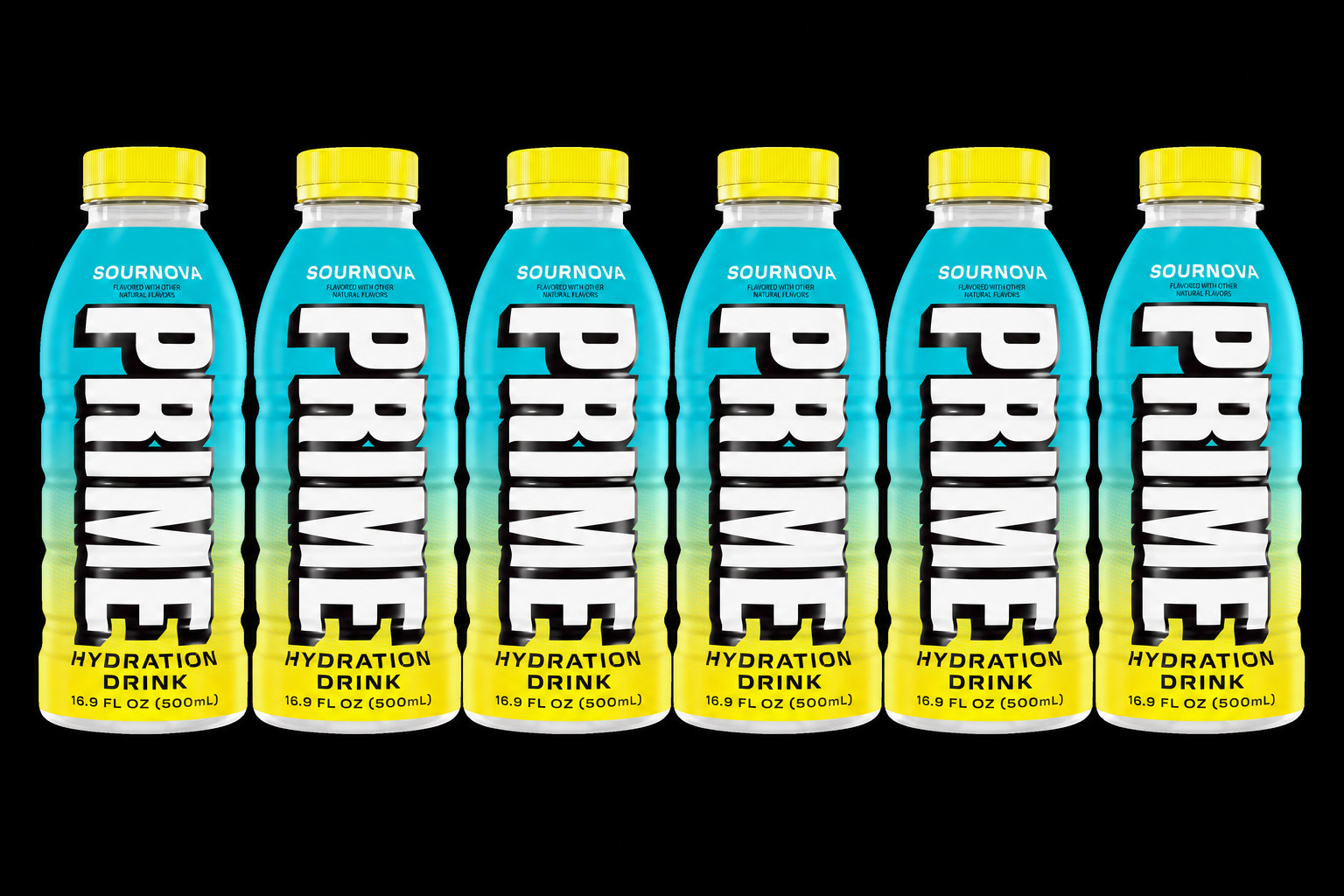 6x Prime Hydration Sports Drink Sournova 16.9 fl oz Brand New Bottles