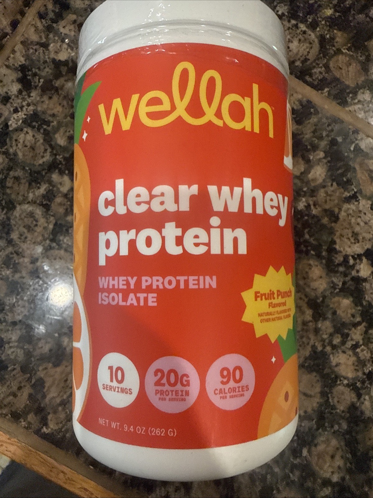 Wellah Clear Whey Protein Isolate Powder (Fruit Punch) 10 Servings Exp 2029
