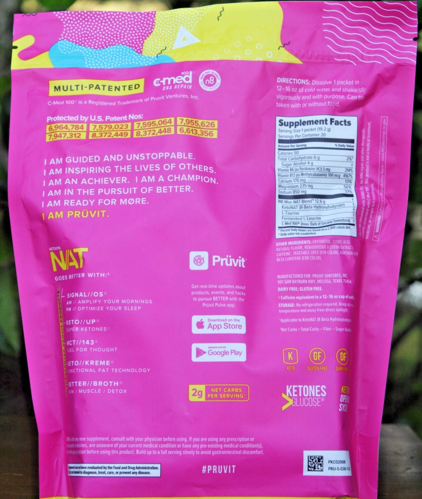 Pruvit Keto OS NAT Ketones – Charged – Raspberry Lemondade, Exp 09/27