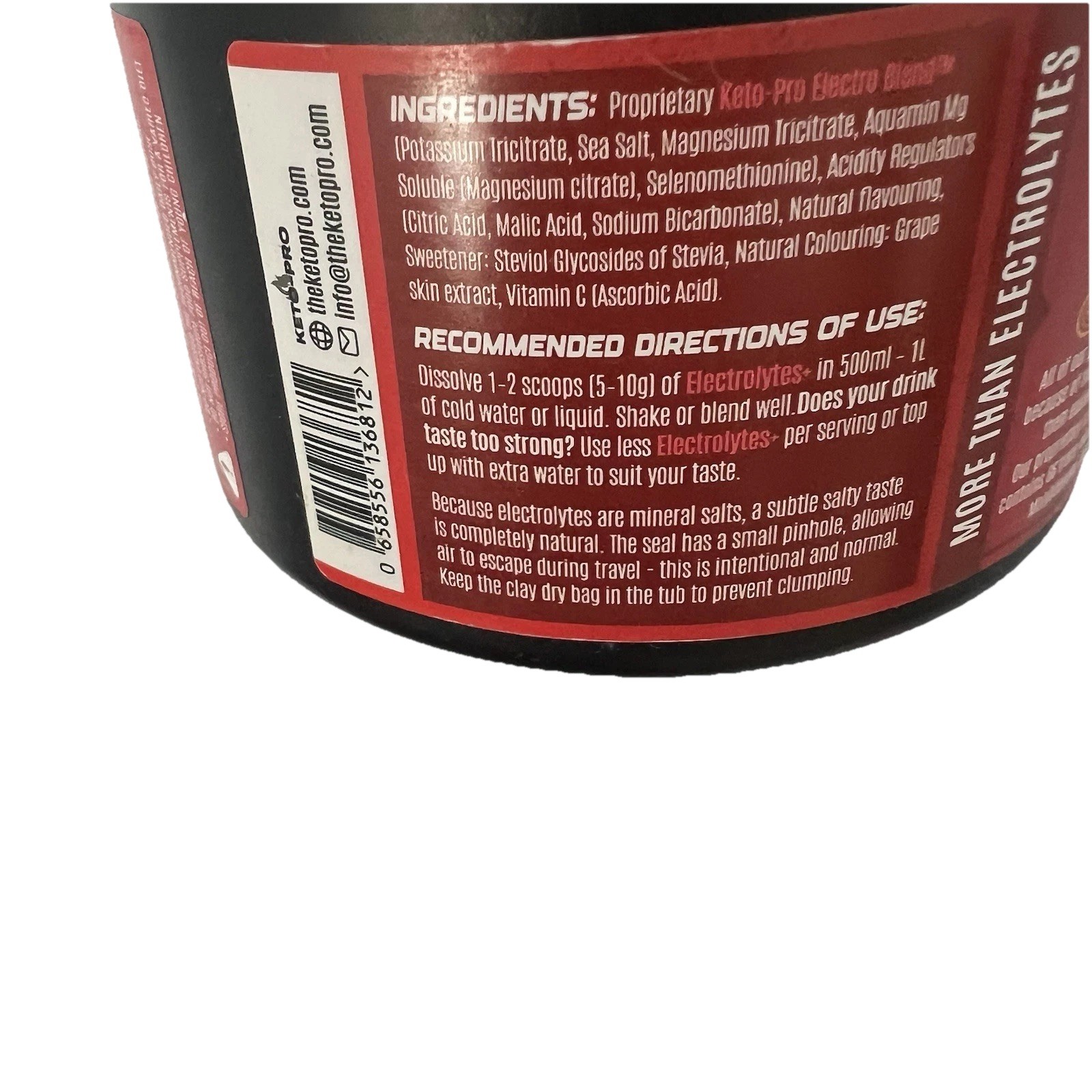 Keto-Pro Electrolytes 250g 50 Servings Cherry Berry