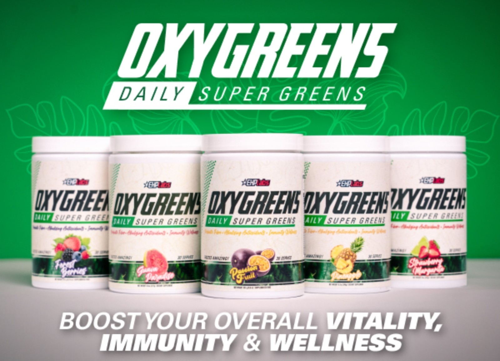 EHPlabs OXYGREENS powder 9oz ( 30 Servings ) Natural Pineapple Fla BEST BY 08/26