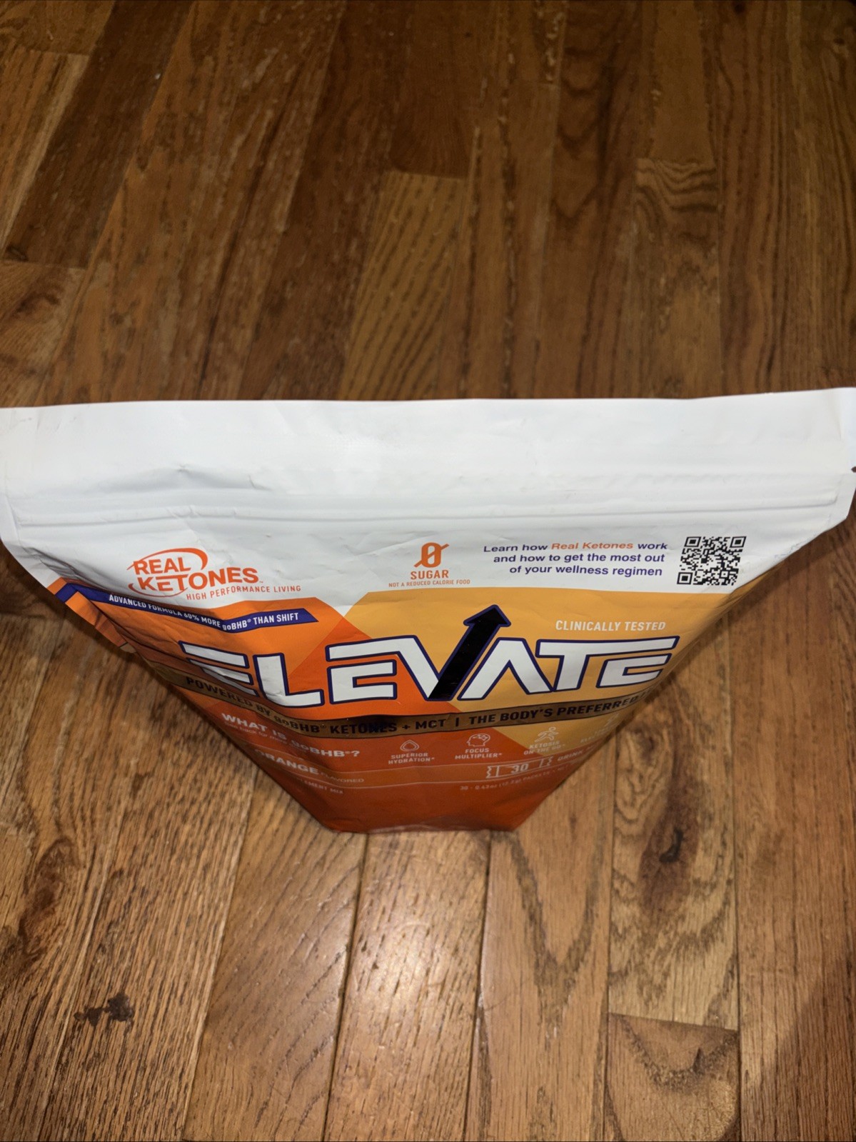 Real Ketone ELEVATE orange Flavor, Value Pack 30 Packets EXP 08/2028