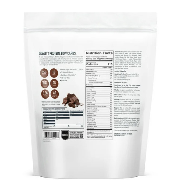 Isopure Low Carb Whey Isolate, Dutch Chocolate, 14 Servings