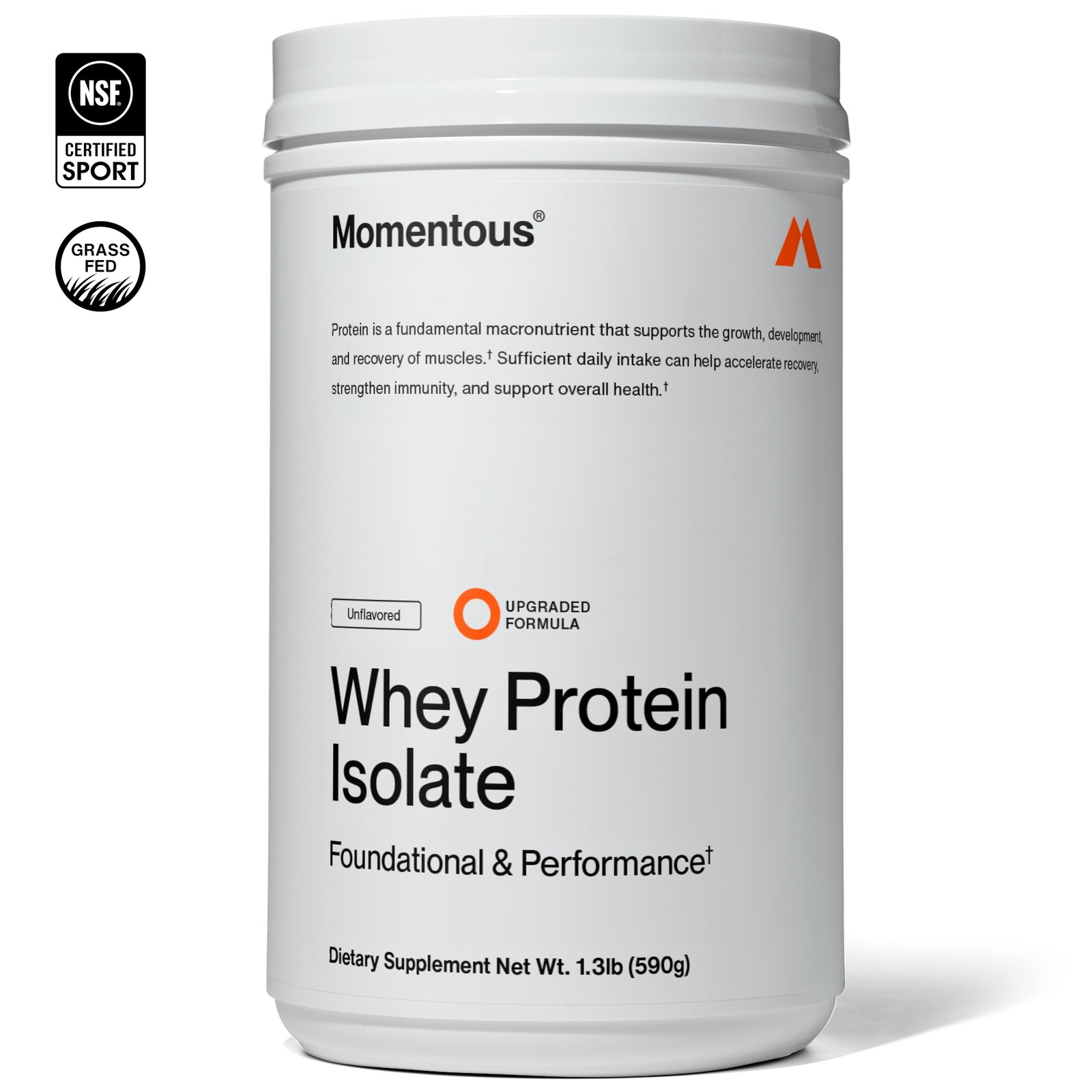 Momentous Essential Grass-Fed Whey Protein Powder – 25 Servings (Pack of 1)