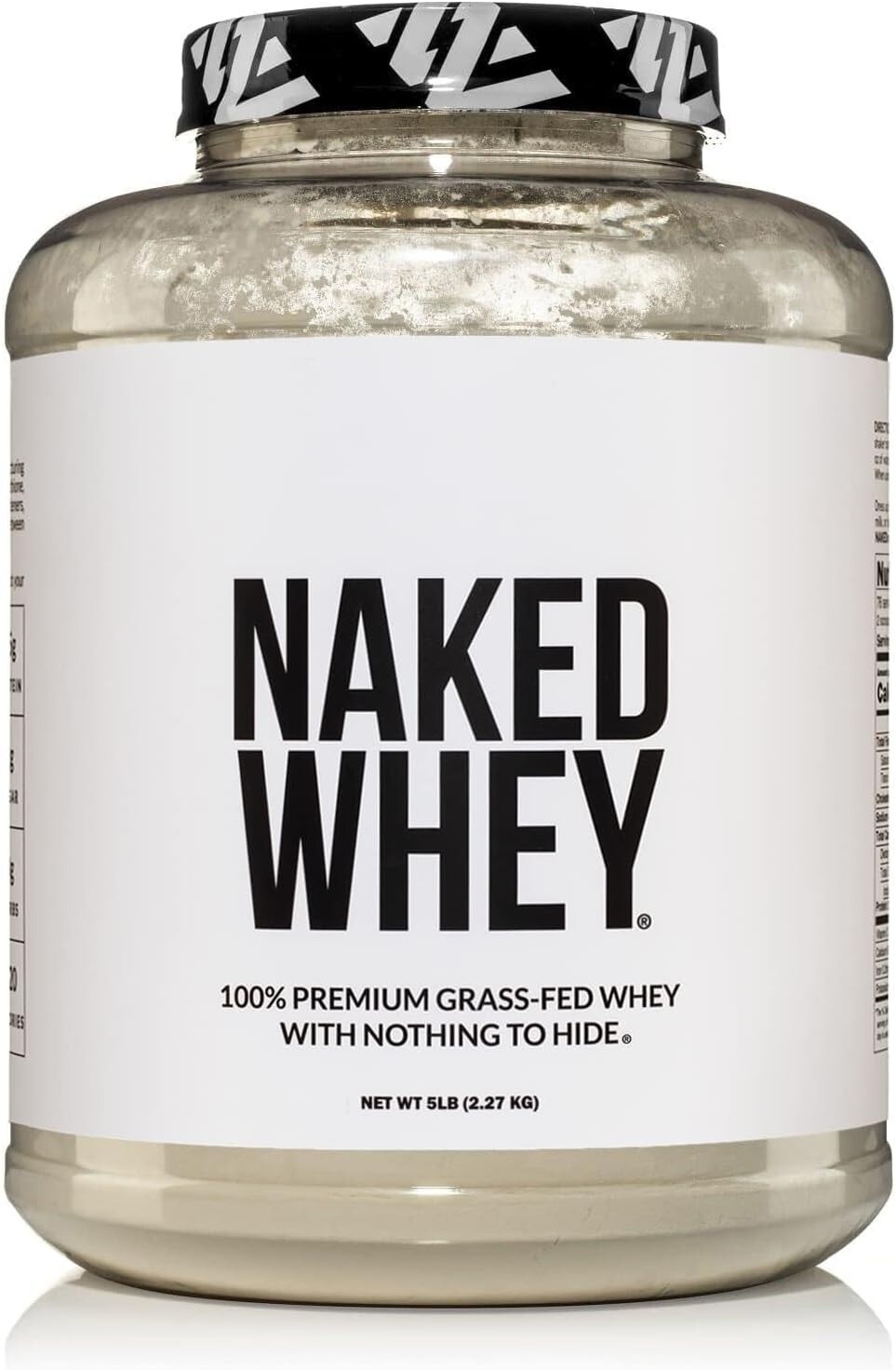 5LB Naked Whey – All Natural Grass Fed Whey Protein Powder, Unflavored, No GMO