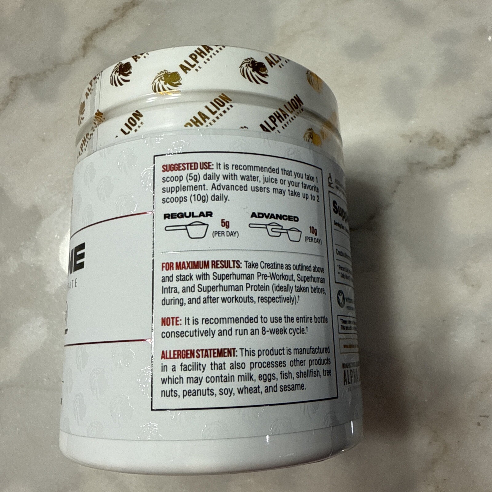 Creatine Monohydrate Powder 60 Servings Unflavored EXP 10/26 NEW